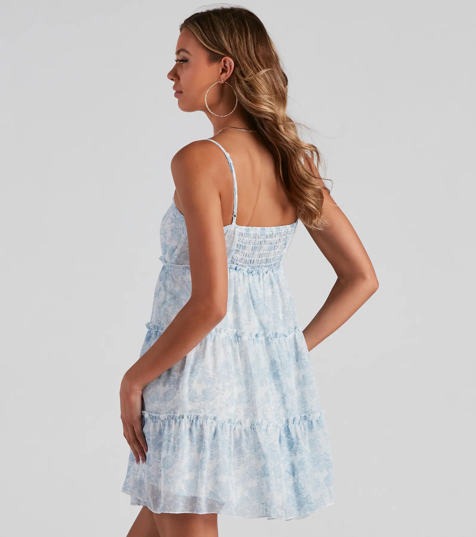 Sway With Me Floral Chiffon Dress - Image 3