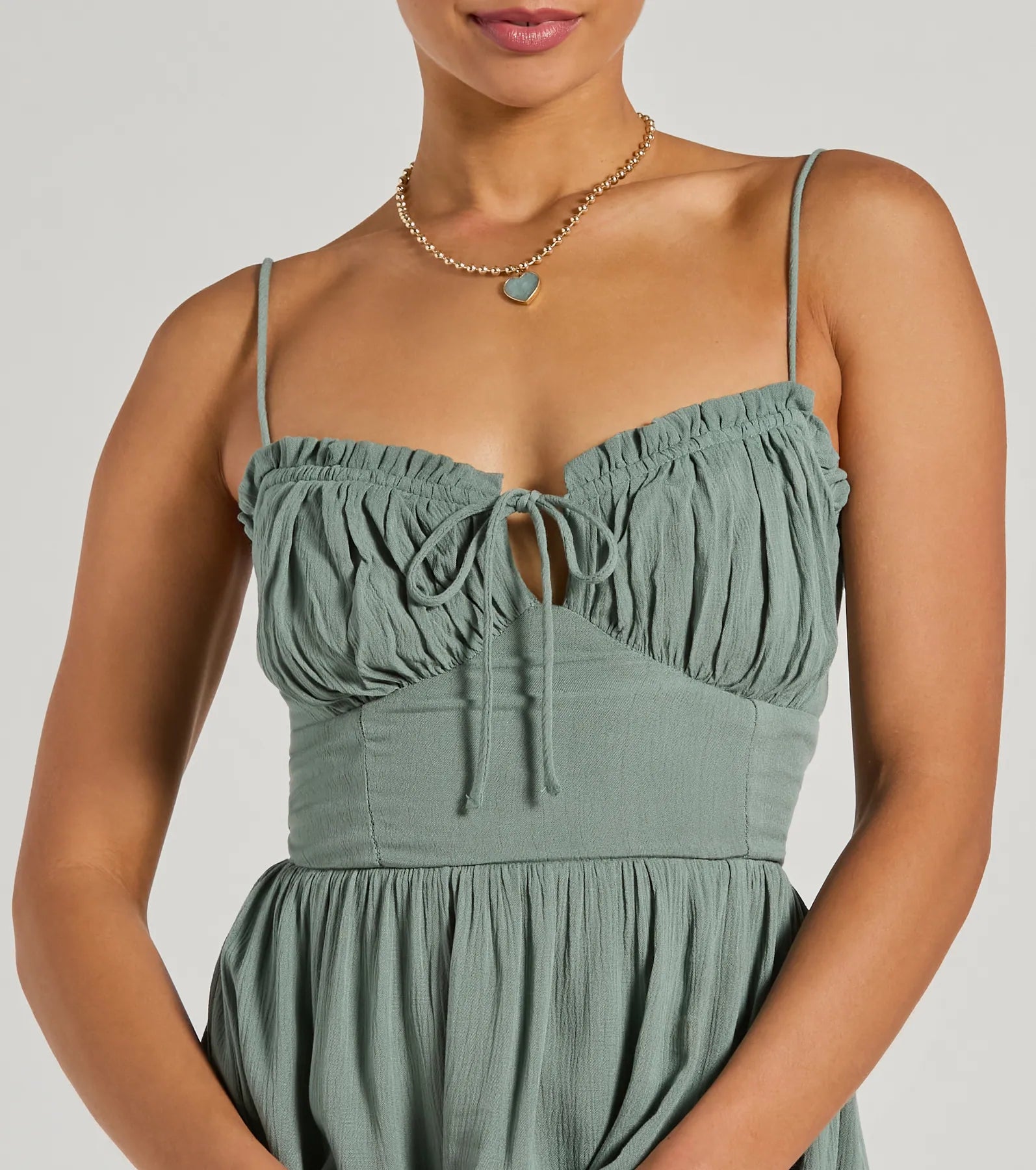 A Sweet Look Sleeveless Ruffled Skater Dress - Image 3
