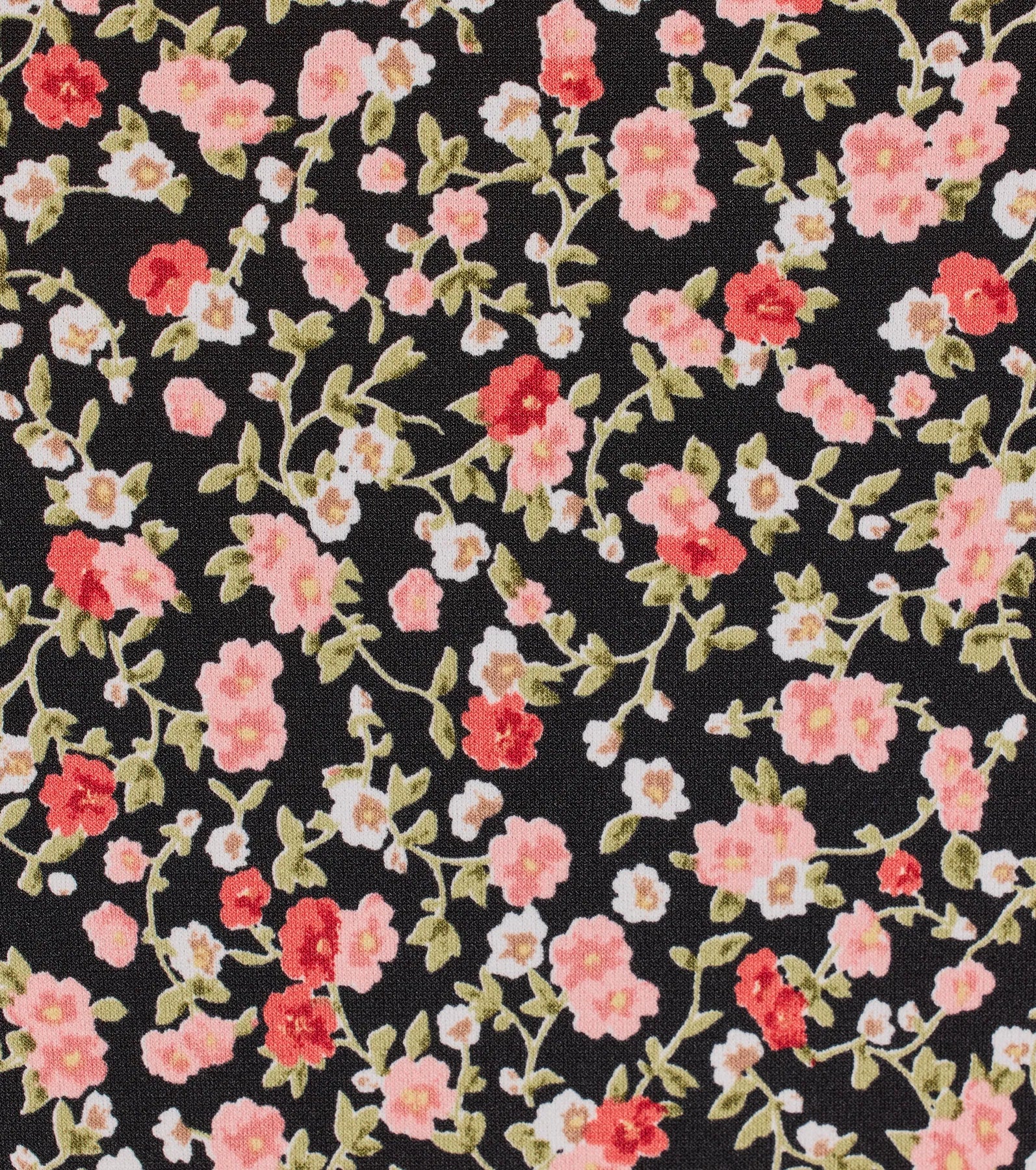 Sweet Flair High Slit Ditsy Floral Knit Midi Dress - Image 3