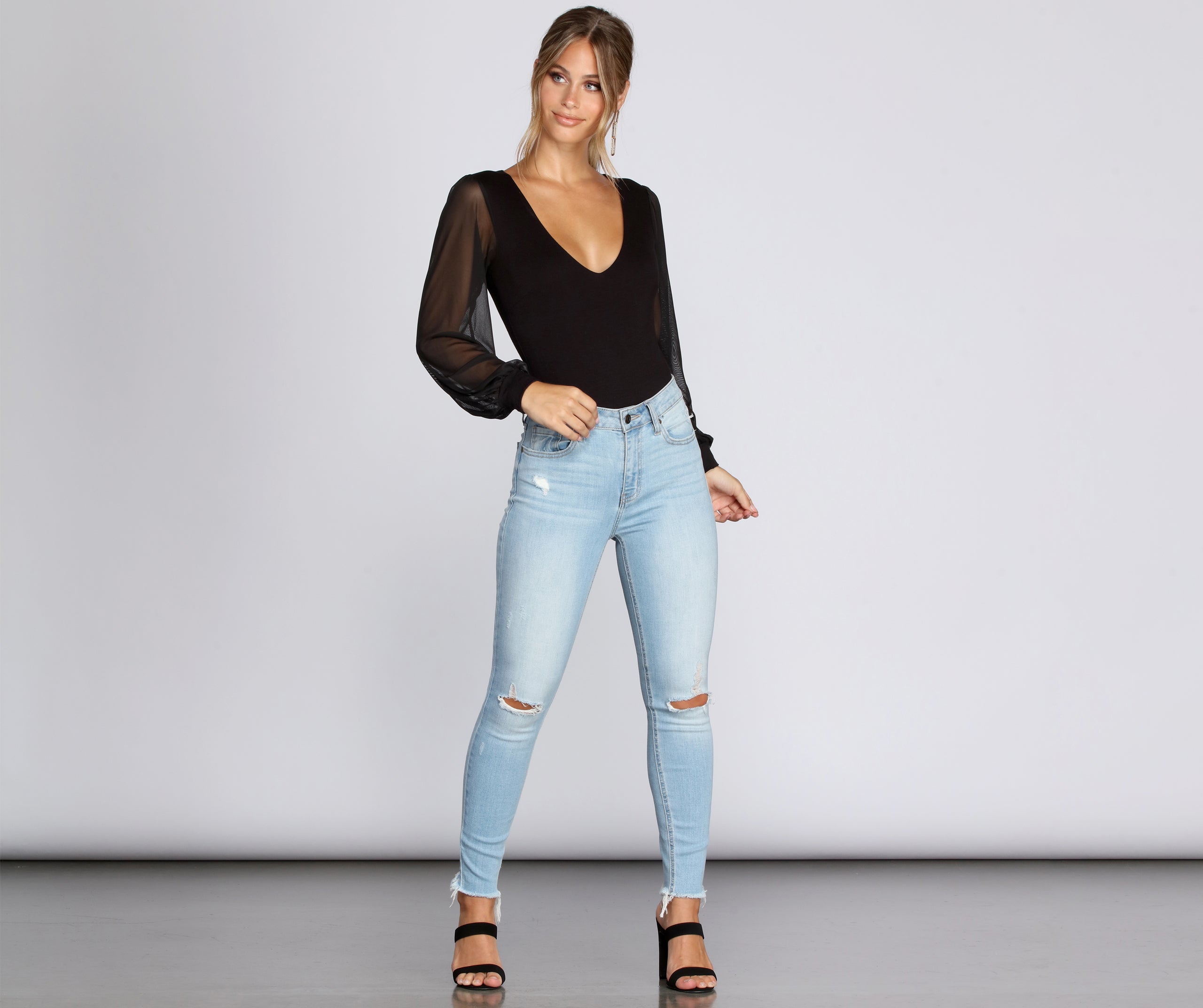 Sheer Bet Long-Sleeve Bodysuit - Image 4