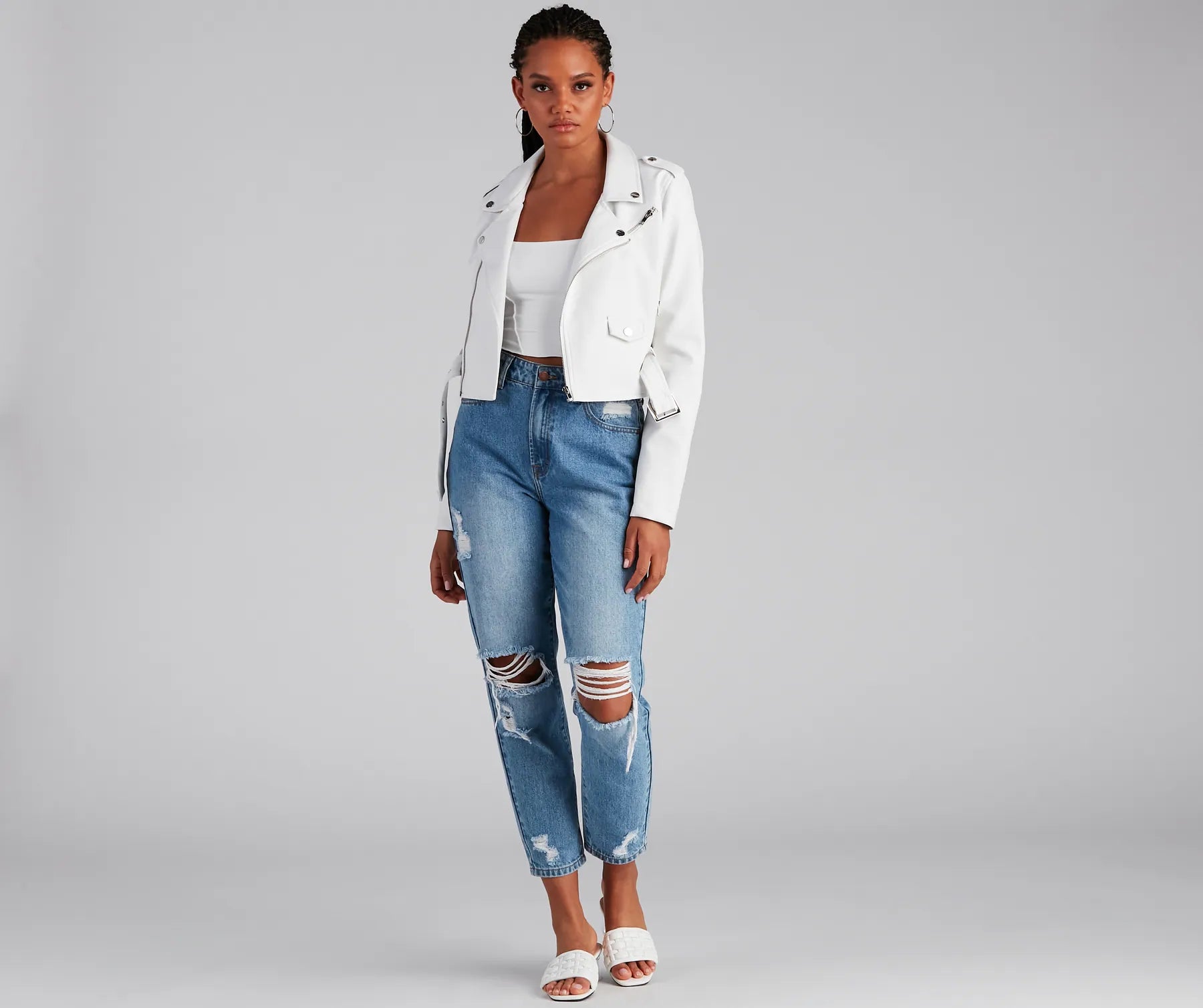 You're Not Basic Seam Crop Top - Image 12