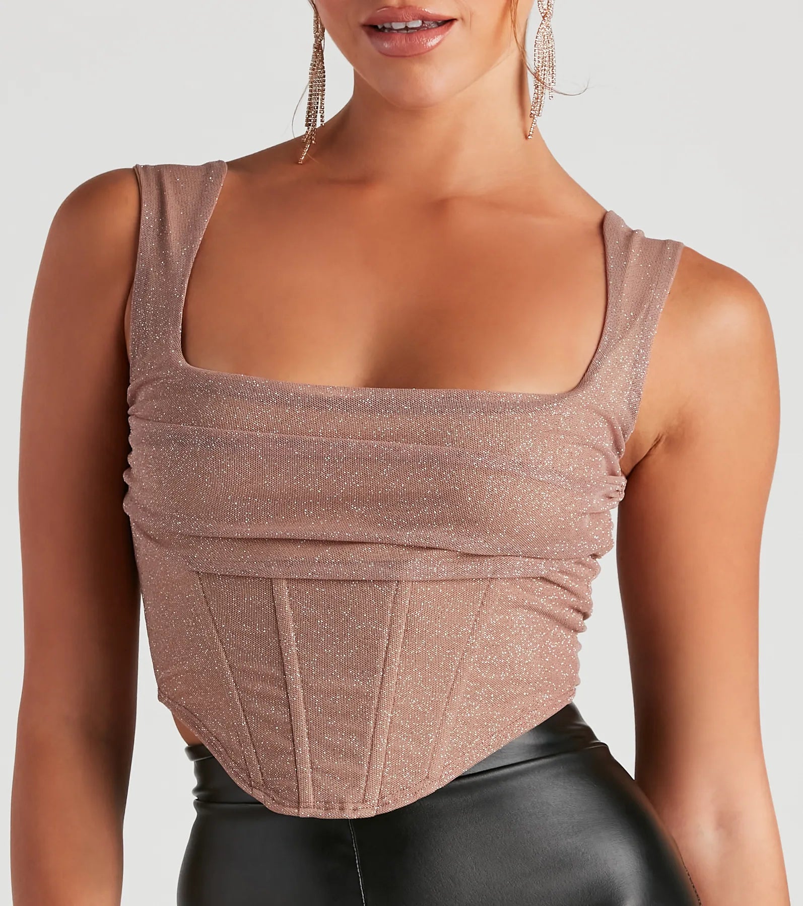 Dream In Glitter Mesh Bustier - Image 8