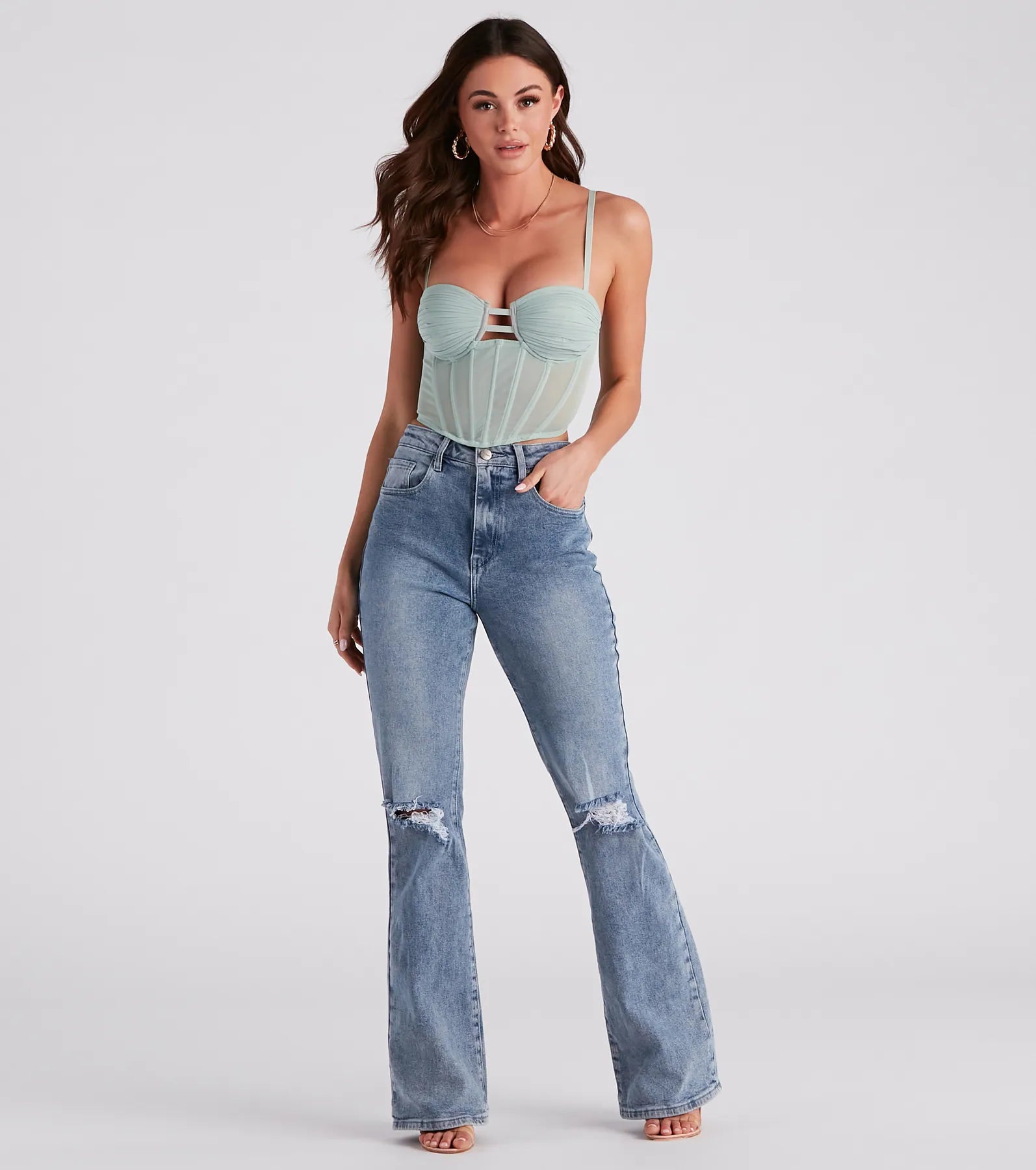 Sweet Affection Ruched Crop Bustier - Image 15