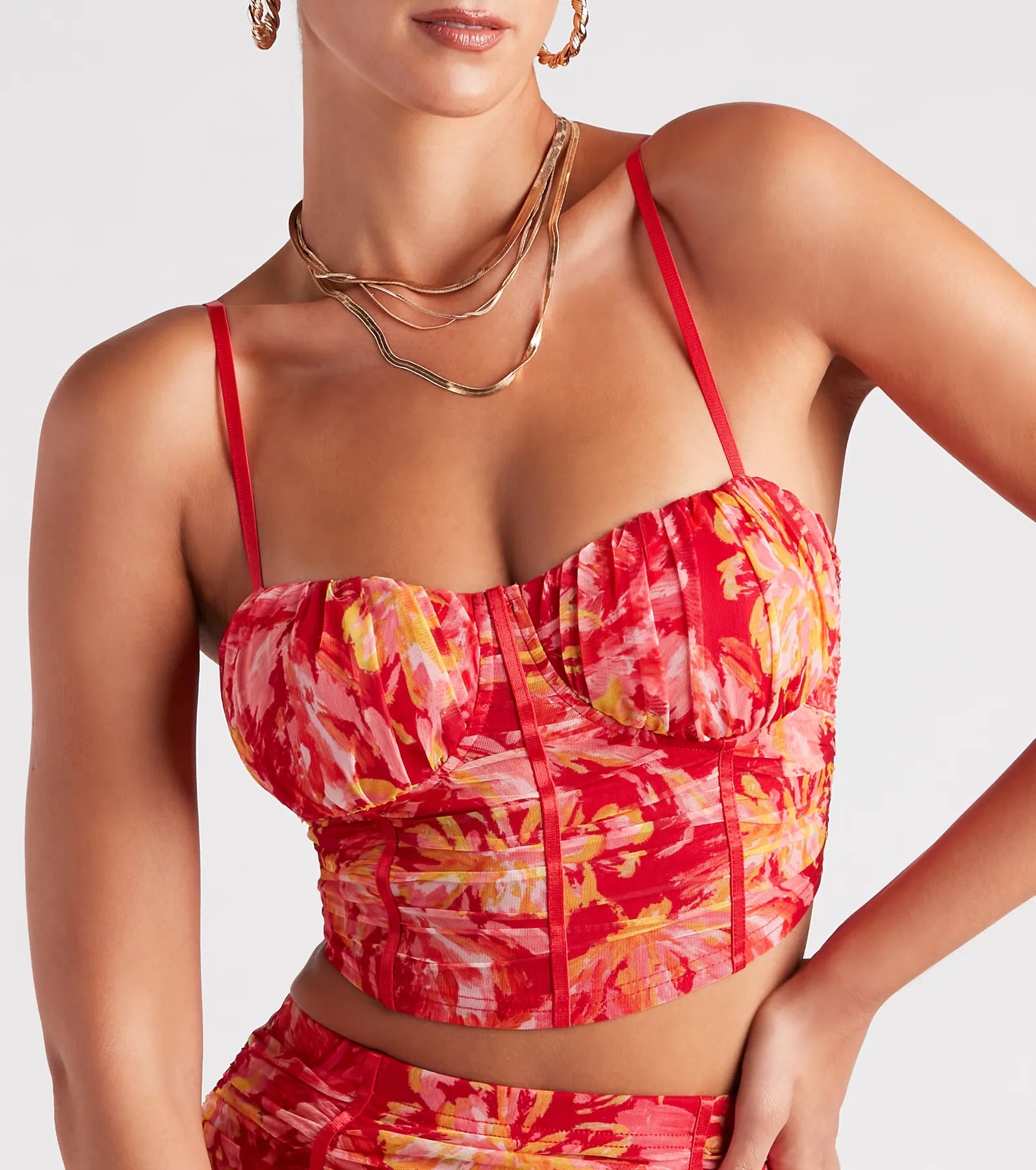 Vacay On My Mind Floral Bustier Top - Image 4