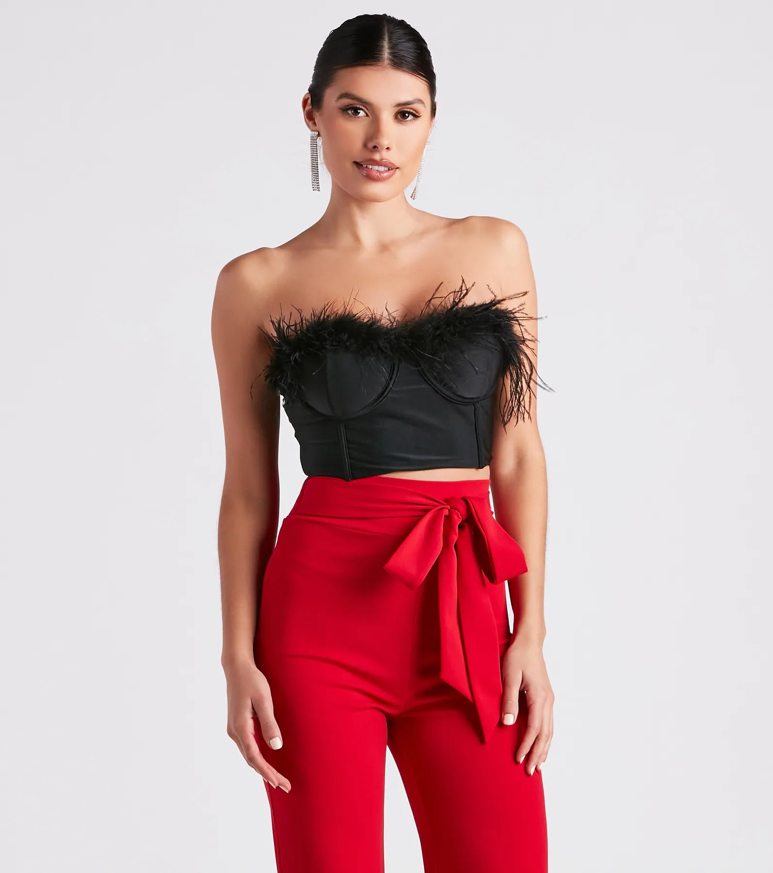 Marabou Cutie Strapless Corset Top - Image 9