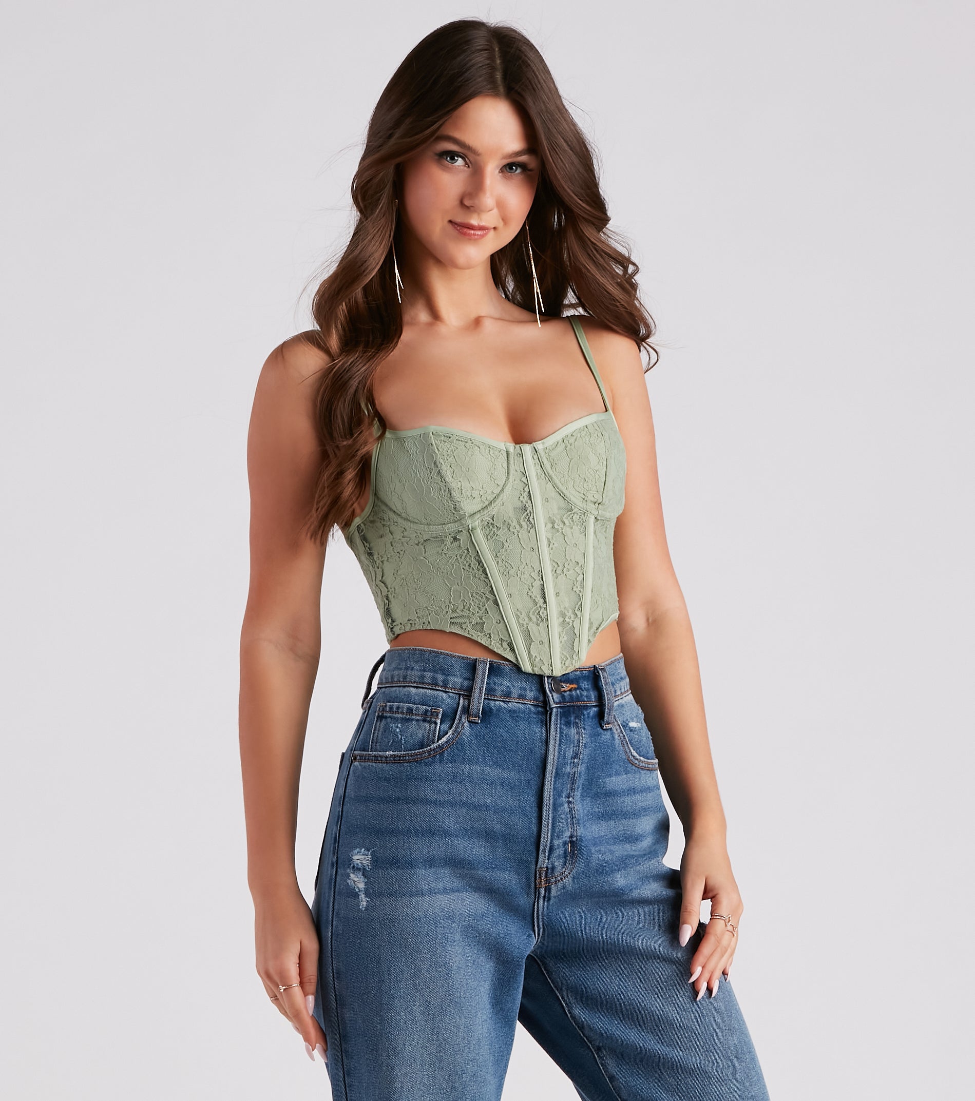 Desire For Lace Mesh Corset Top - Image 5