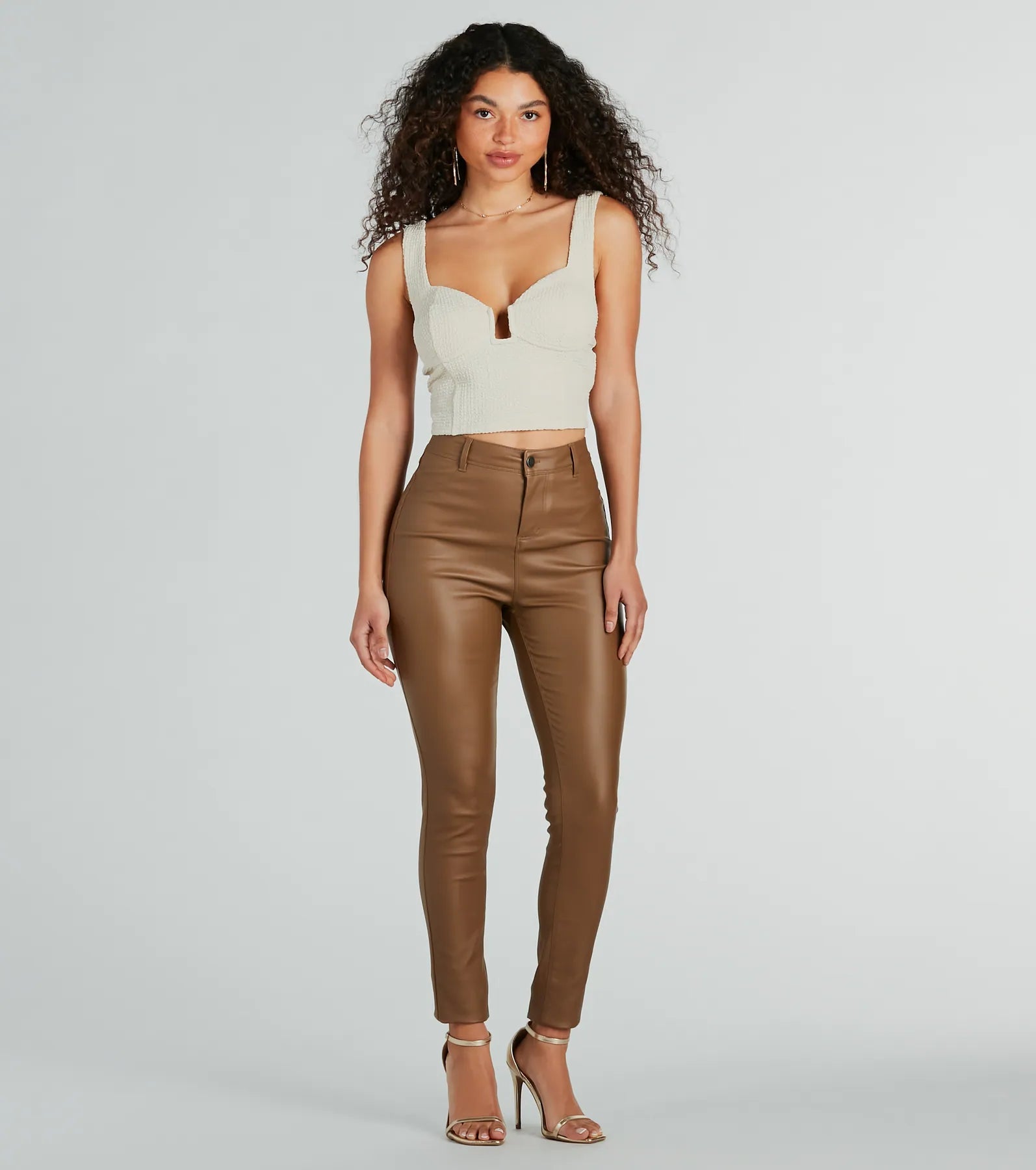 A Little Flirtation Texture Knit Crop Top - Image 8
