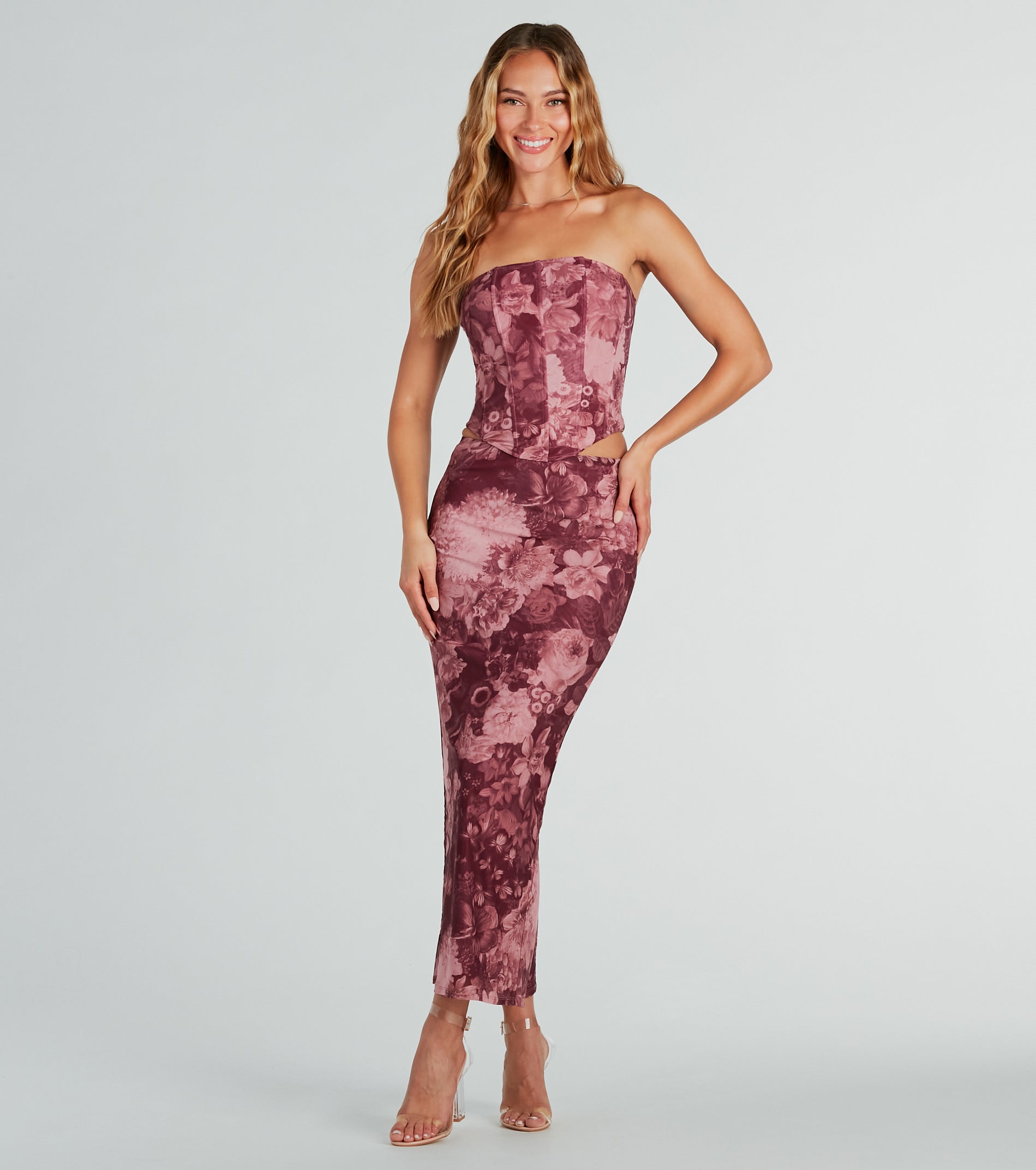 Stroll The Garden Mesh Floral Bustier - Image 3