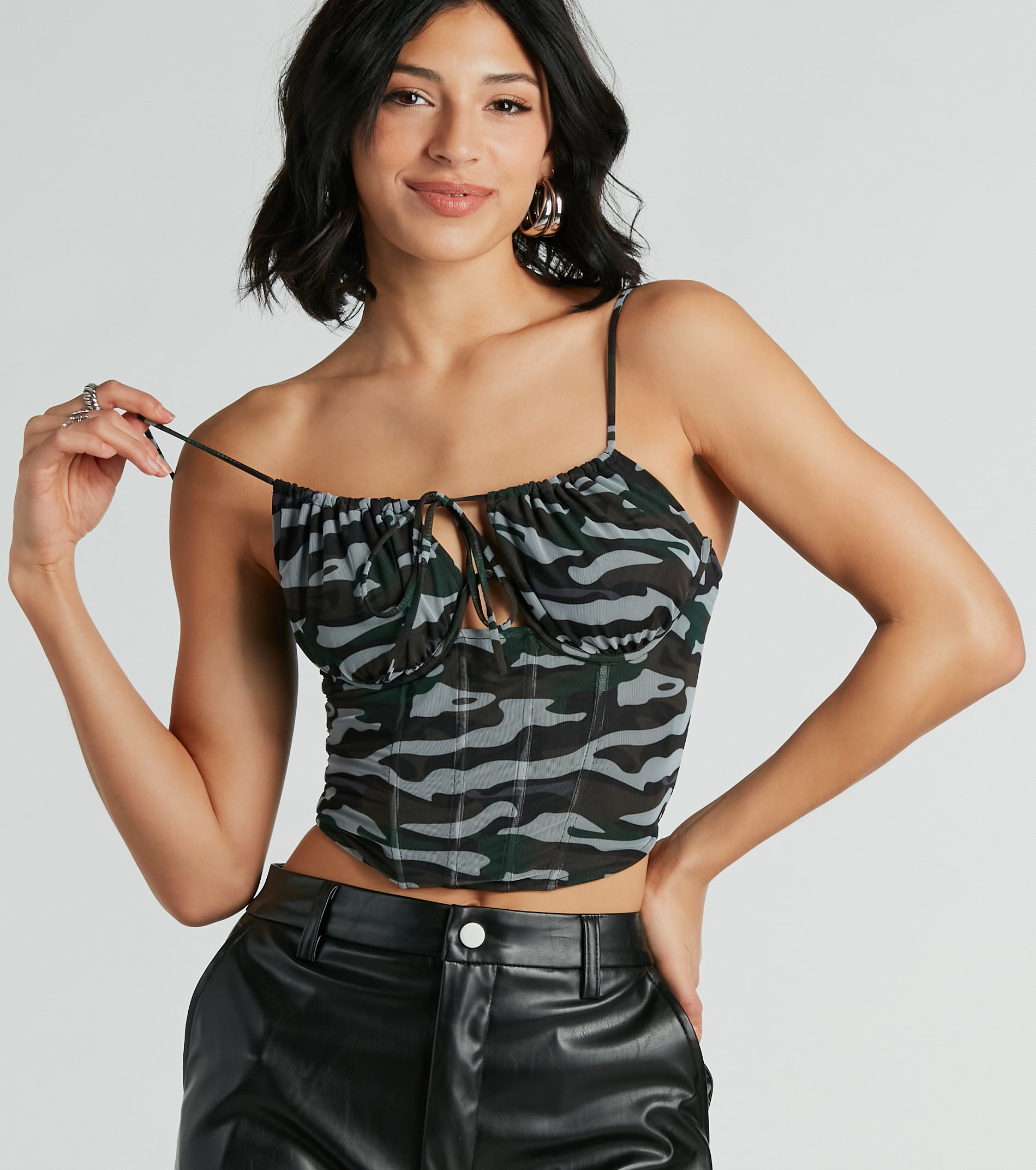 In Plain Sight Camouflage Mesh Bustier - Image 4