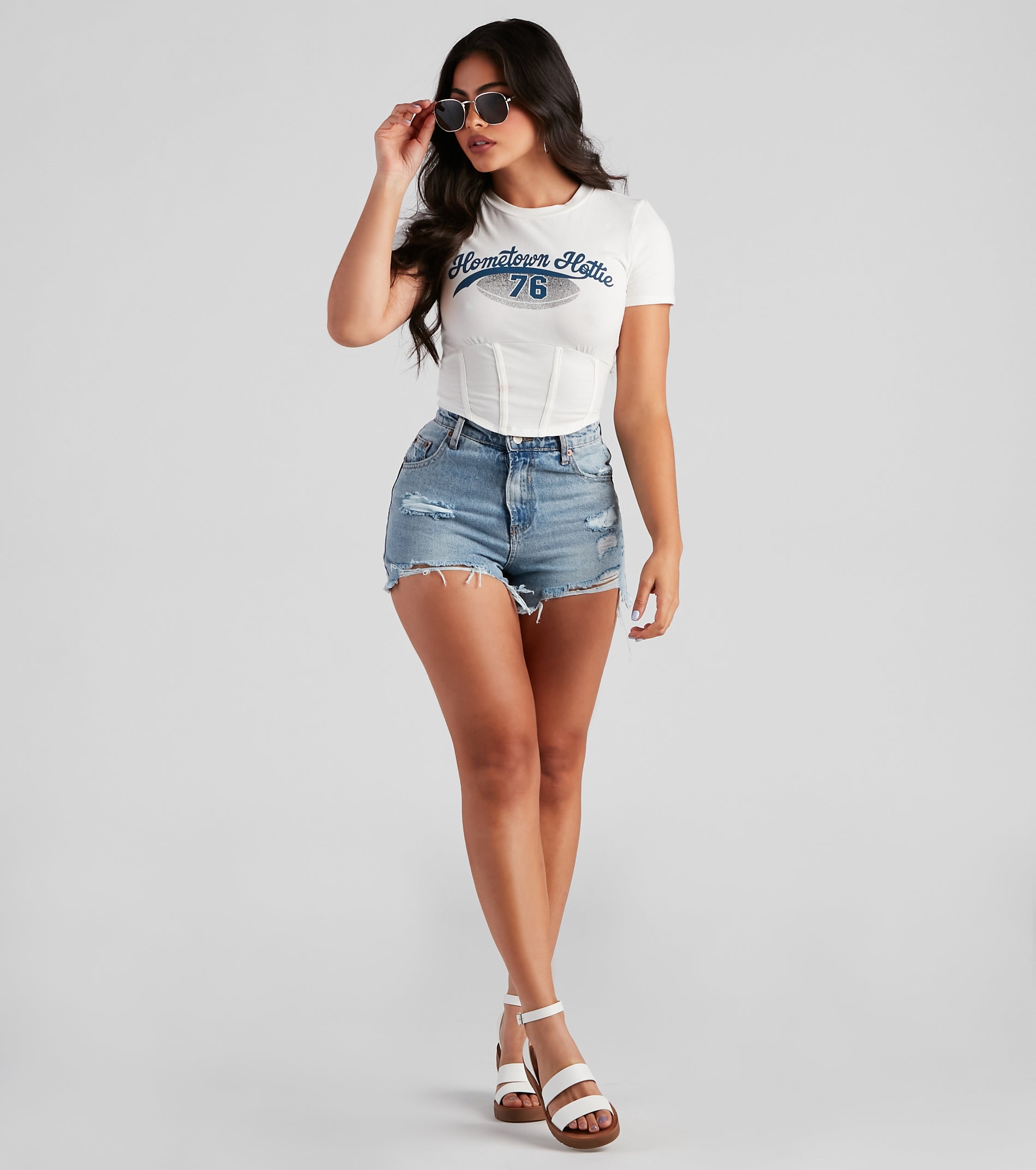 Hometown Hottie Corset Graphic Tee - Image 3