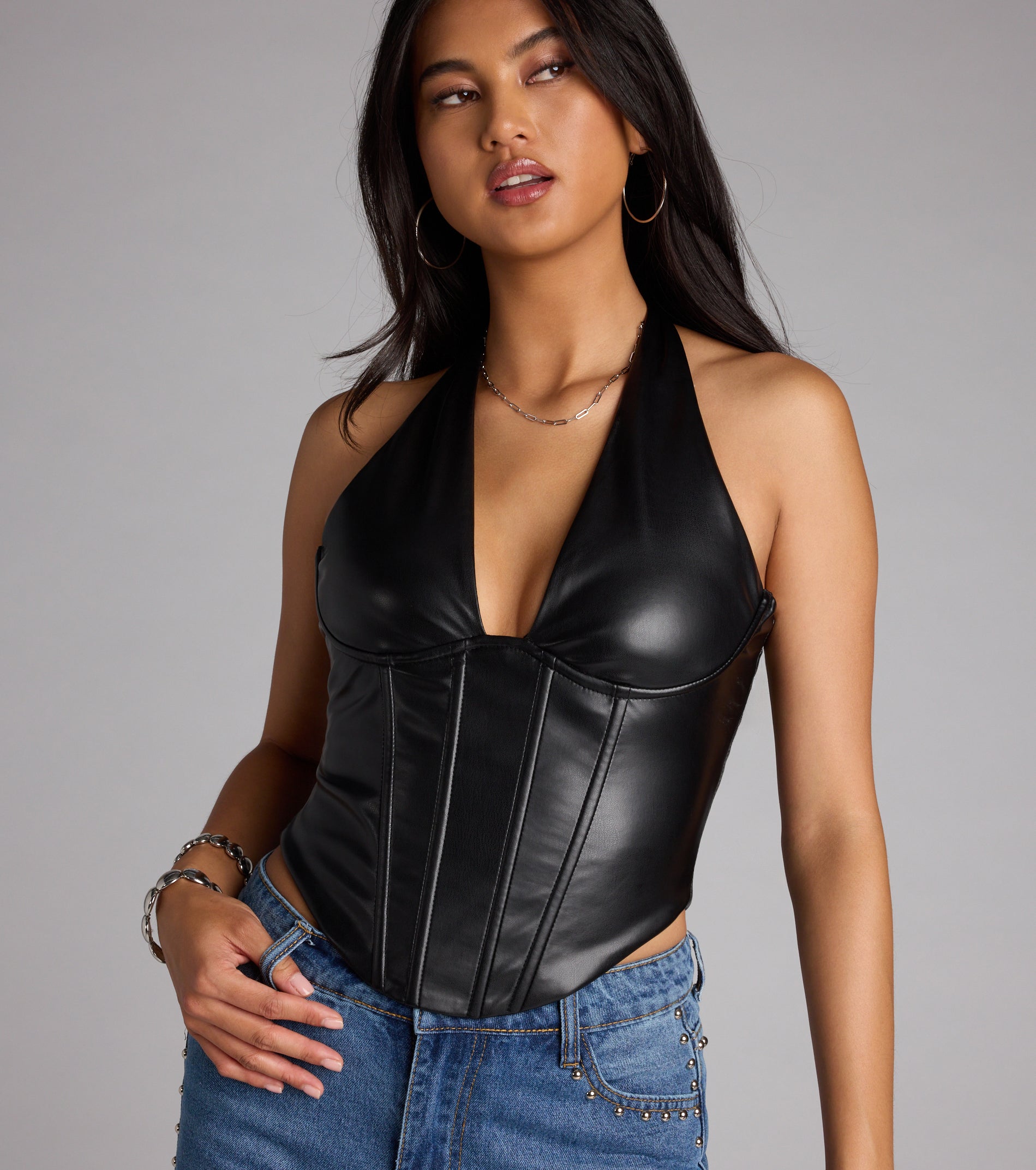 Undeniable Flair Halter Corset Top - Image 5