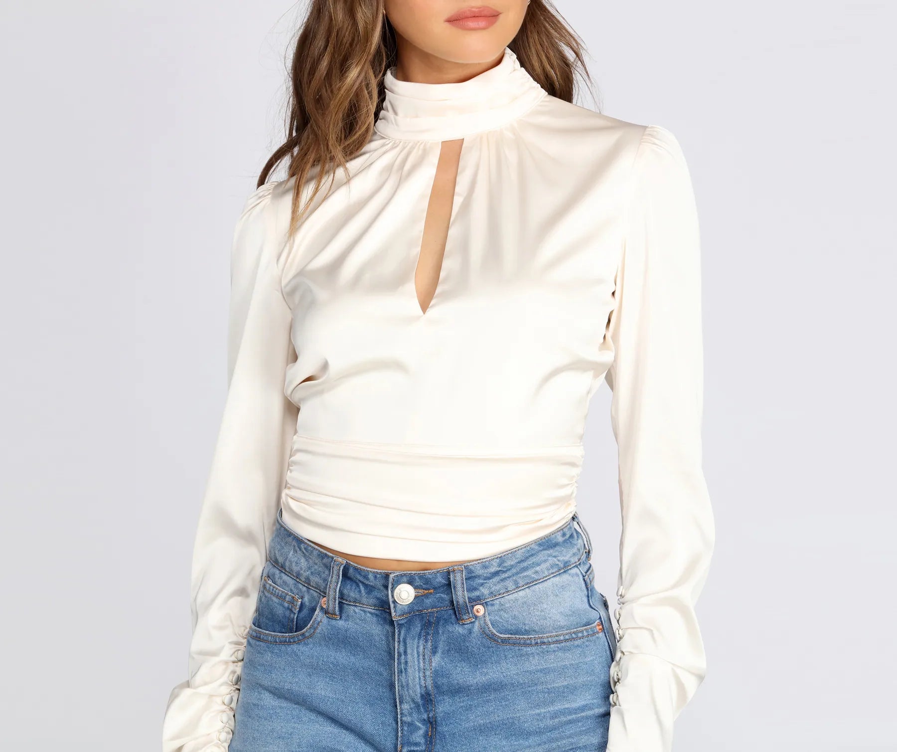 Such A Romantic Satin Blouse - Image 3