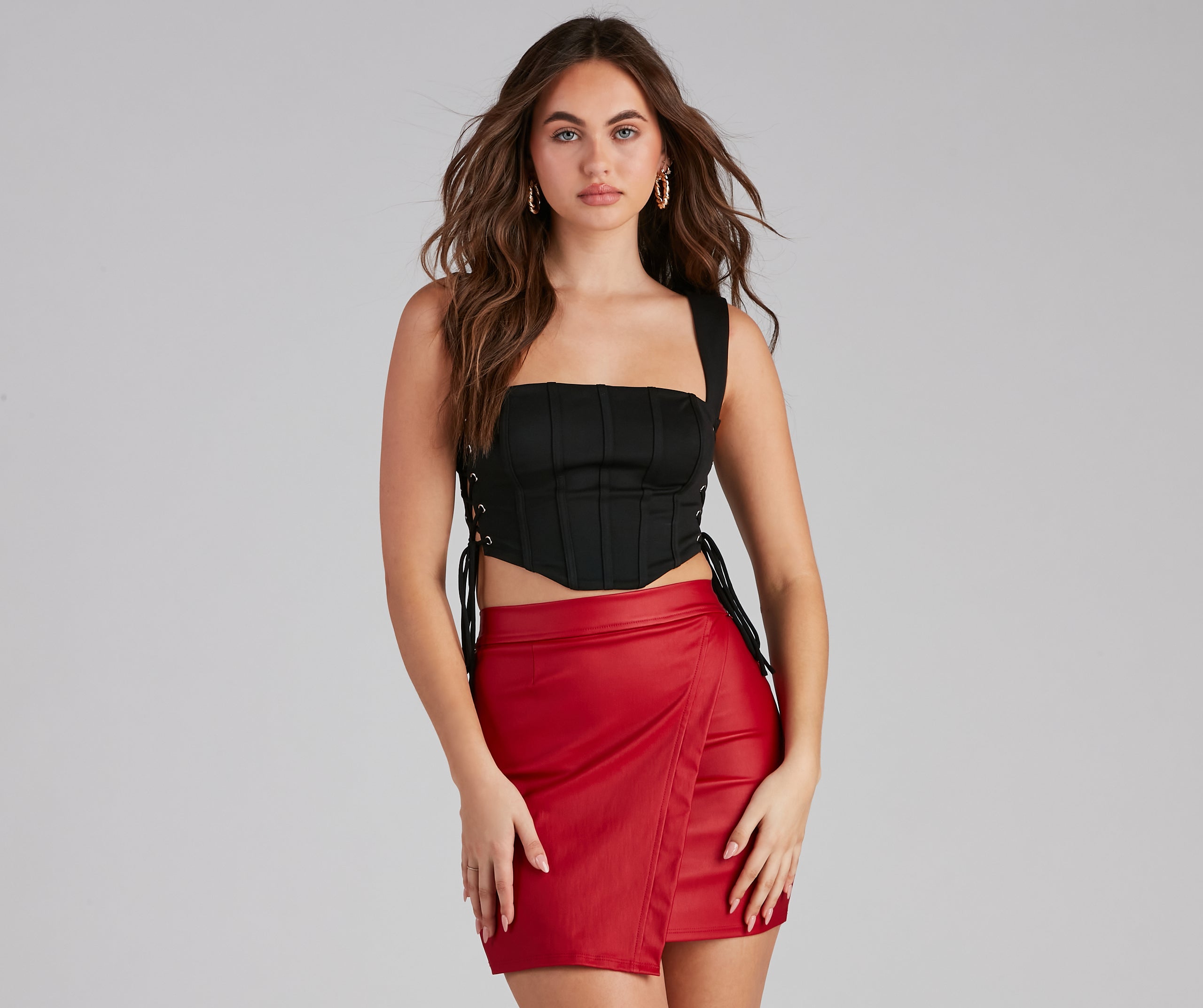 Another Drink Lace-Up Ponte Bustier - Image 3
