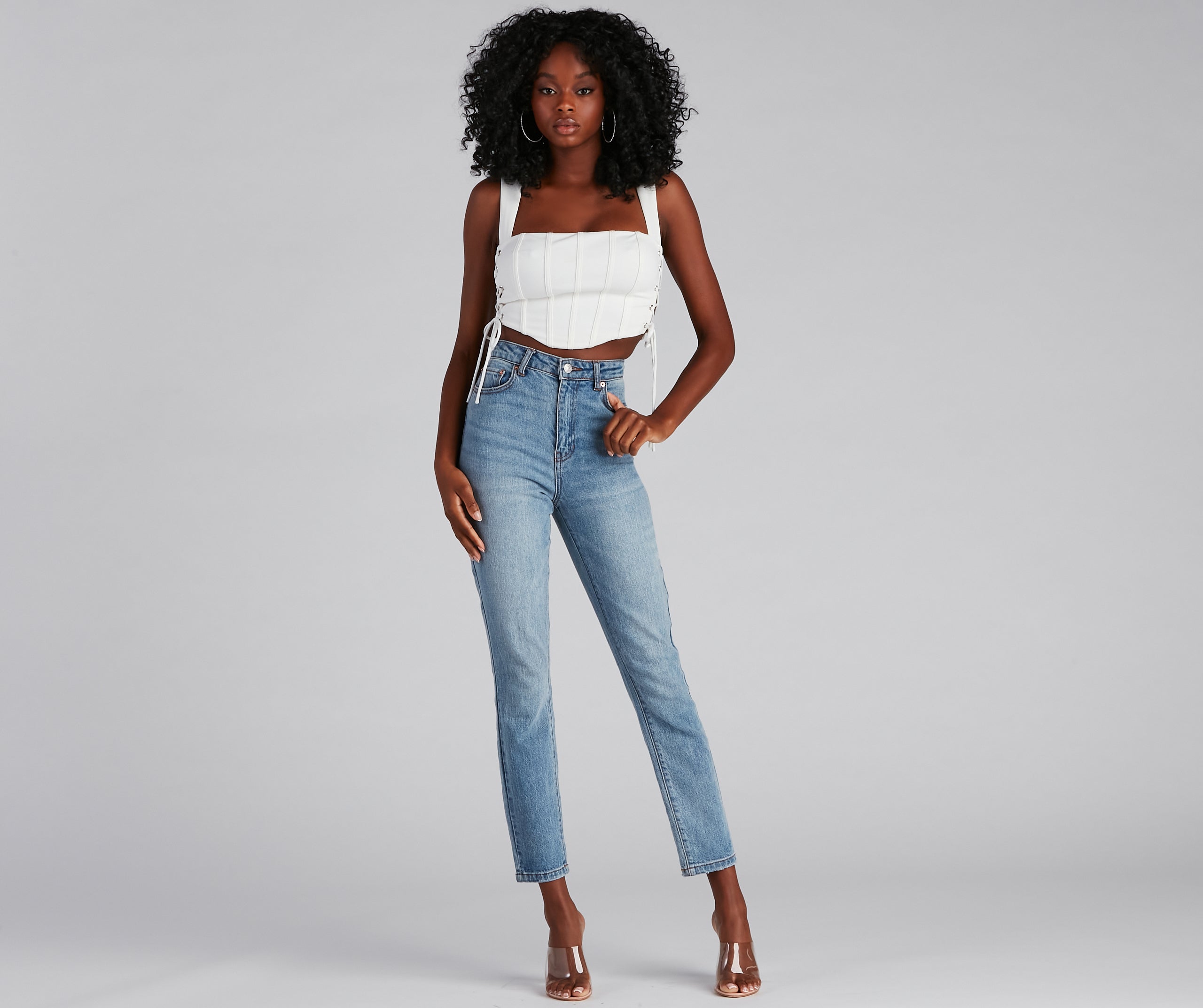 Another Drink Lace-Up Ponte Bustier - Image 8
