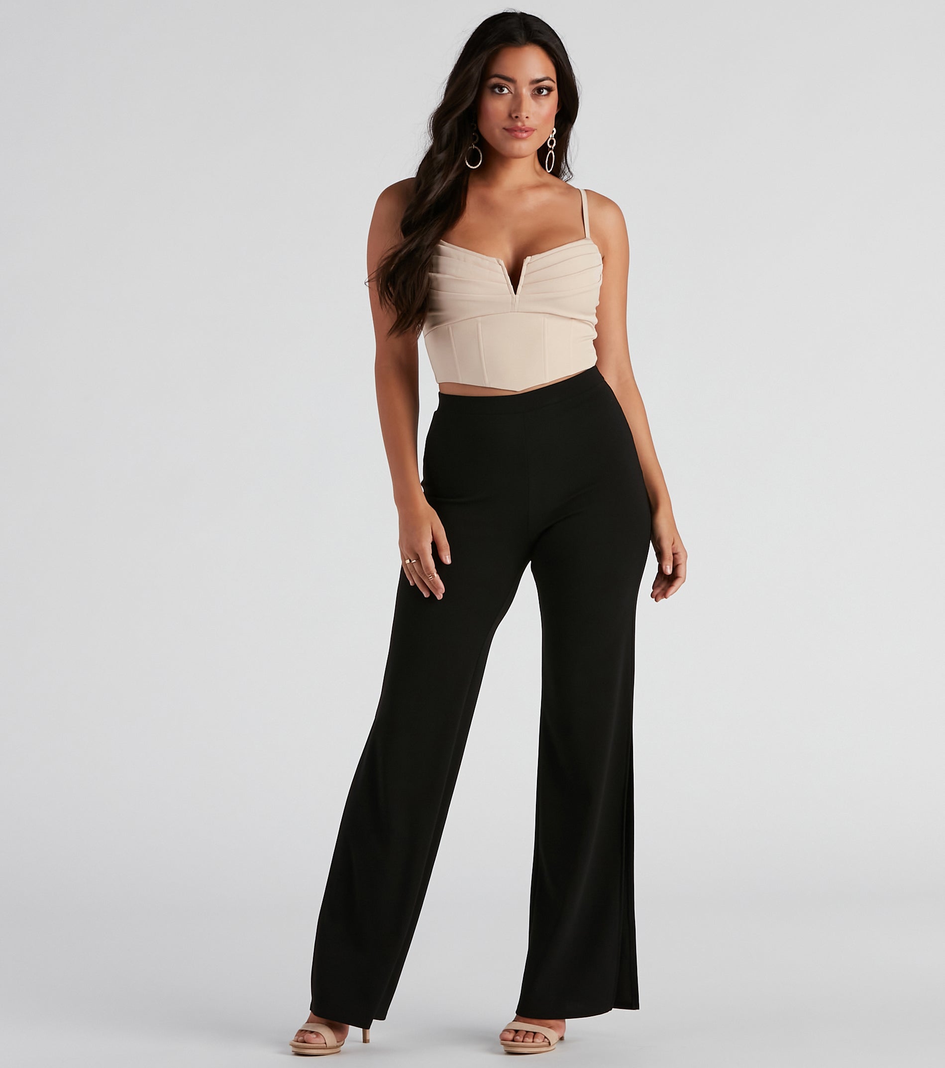 Pretty Pleats Satin Notch Bustier - Image 2