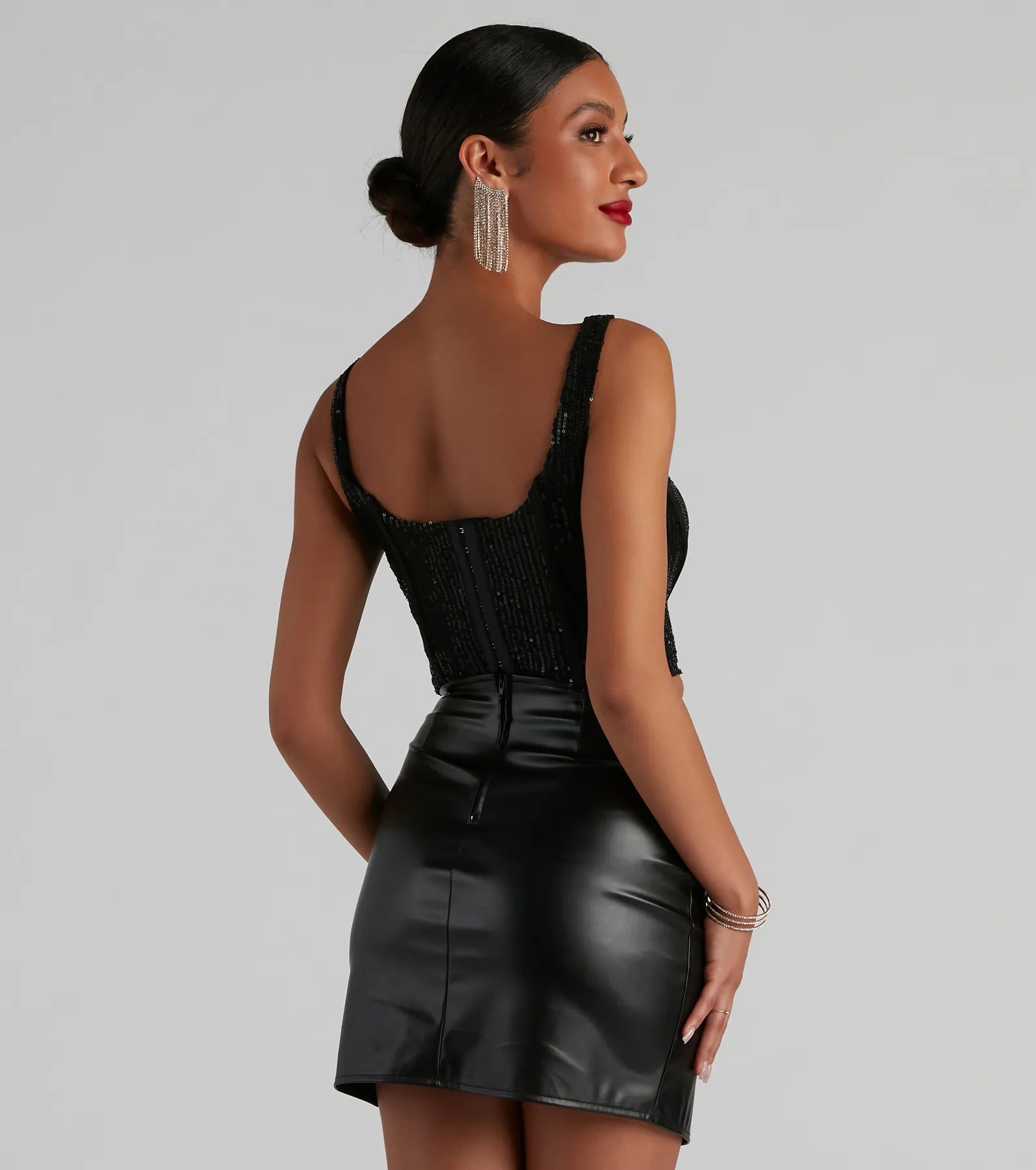Boost Your Glow Sequin Corset Top - Image 8