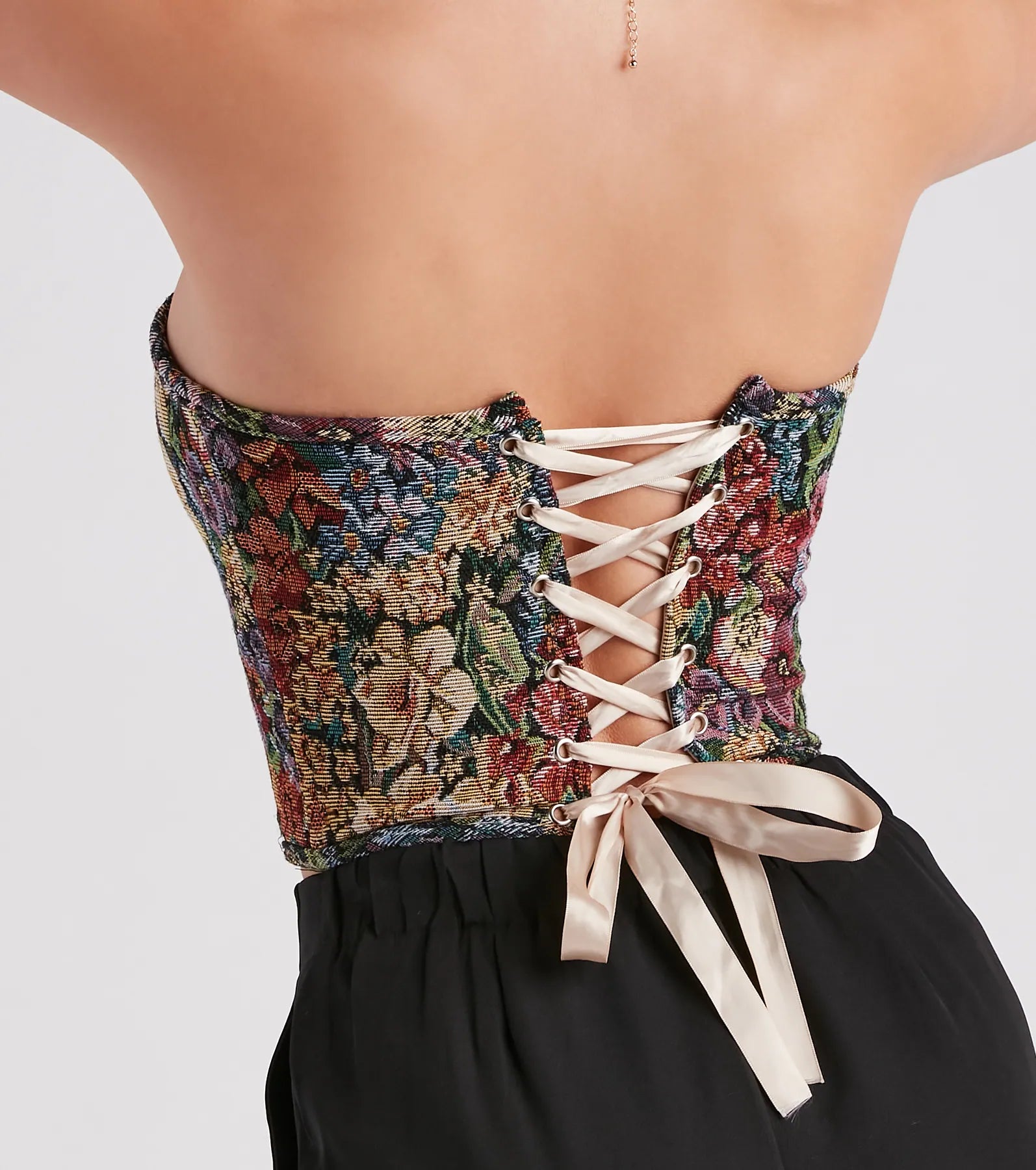 Not Your Grandma's Floral Corset Top - Image 4