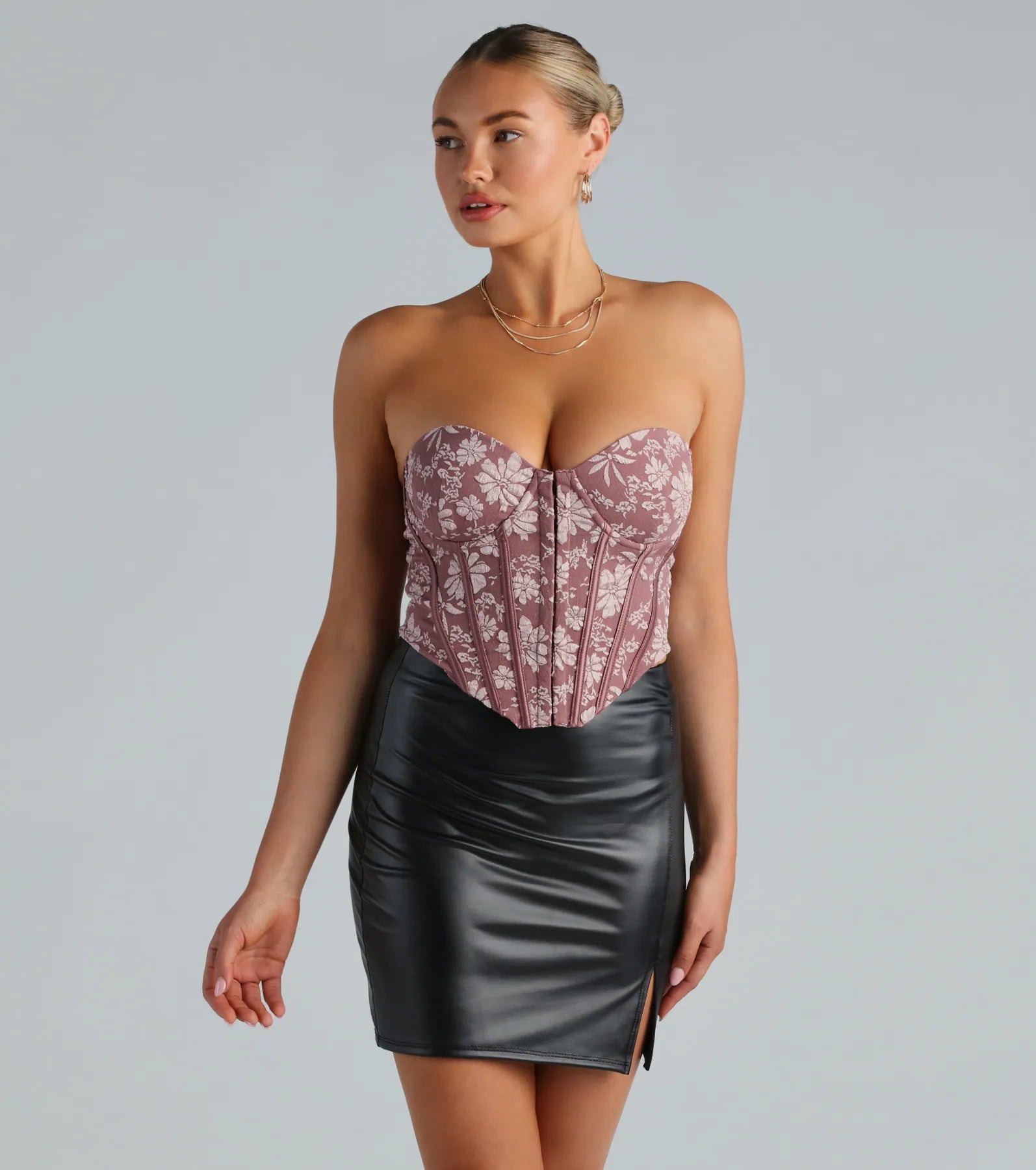 Sultry Hour Strapless Jacquard Bustier - Image 9