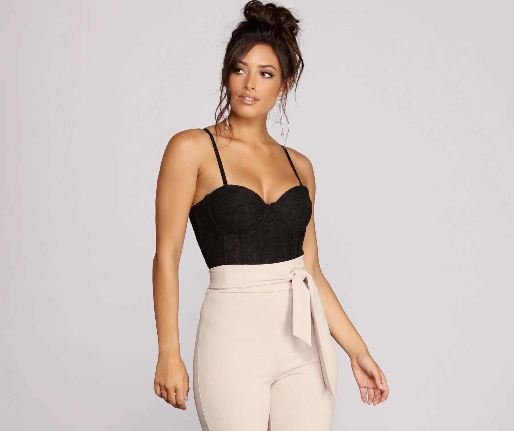 Get Structured Lace Bodysuit - Image 6