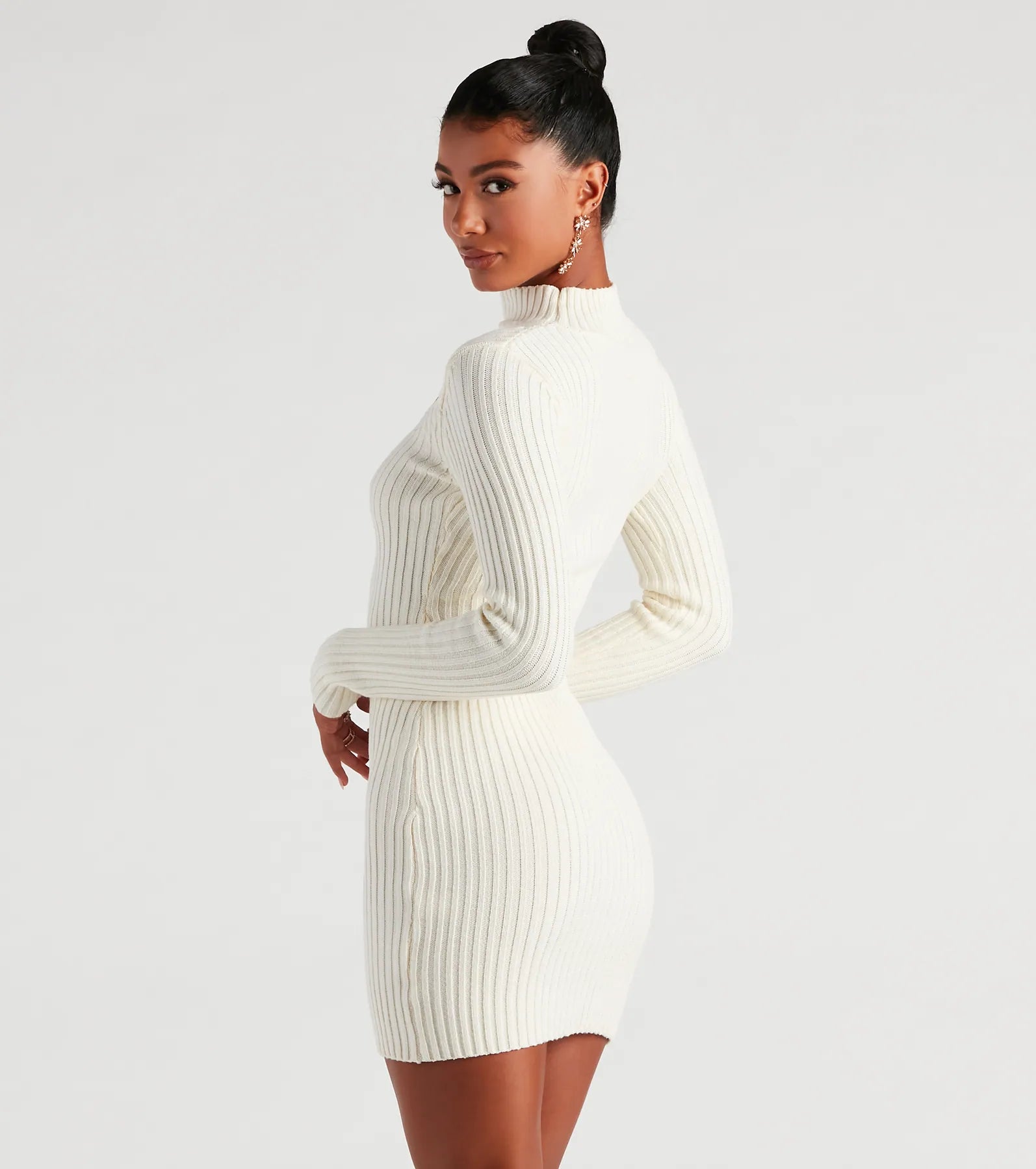 Winter Bliss Cutout Sweater Dress - Image 2