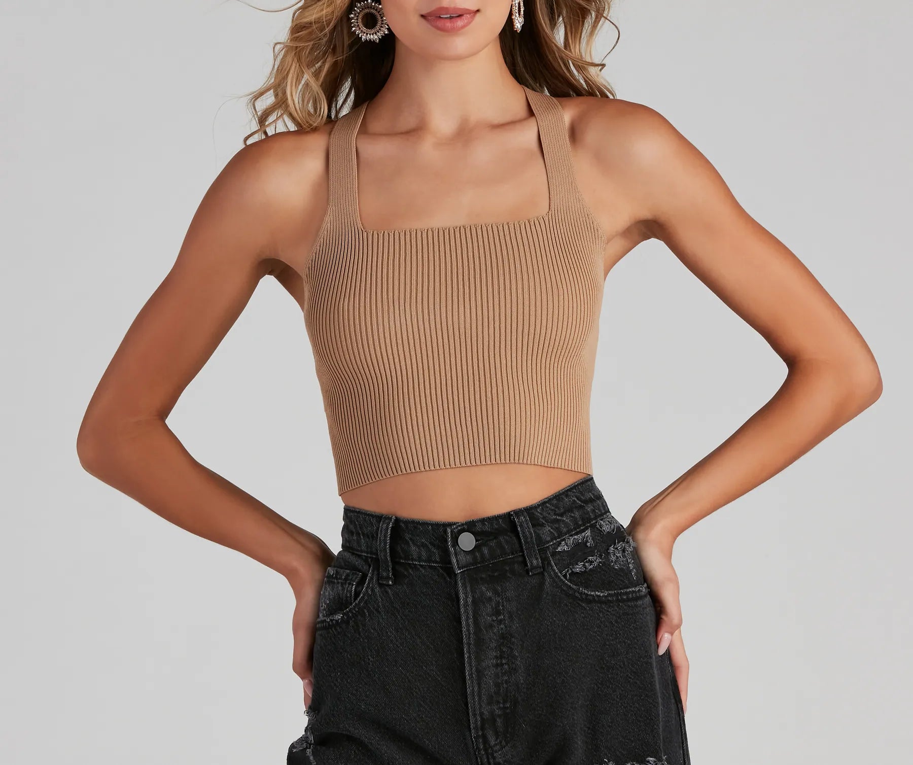 You Better Work Lace-Up Crop Top - Image 8