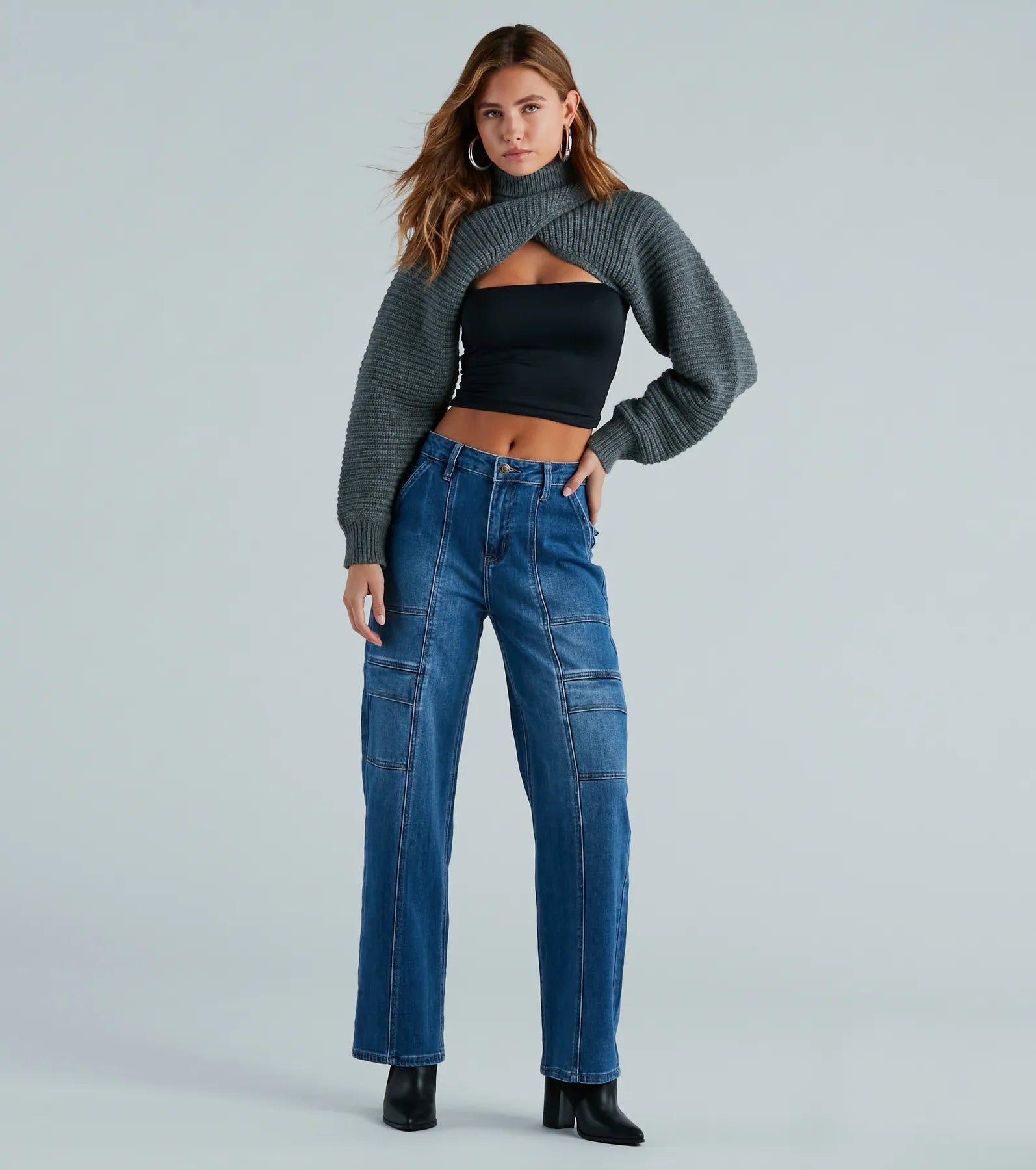 Cozy Girl Mode Turtleneck Sweater Topper - Image 3