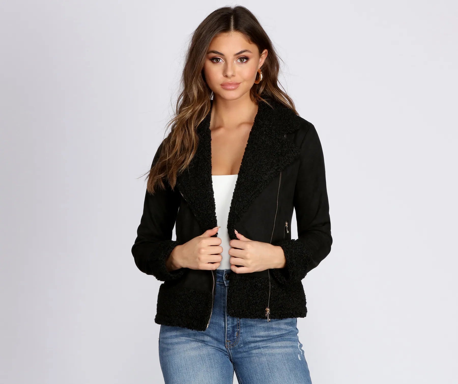 Penny-Lane Faux Suede Jacket - Image 5
