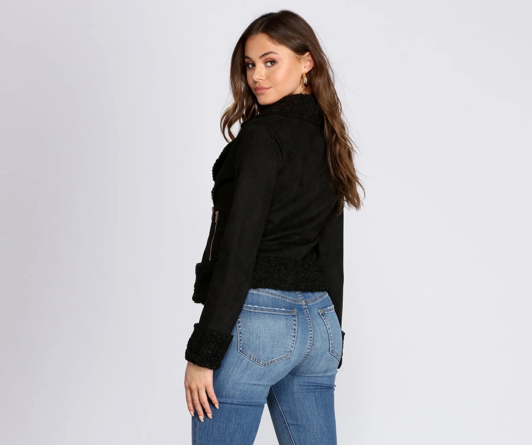 Penny-Lane Faux Suede Jacket - Image 8