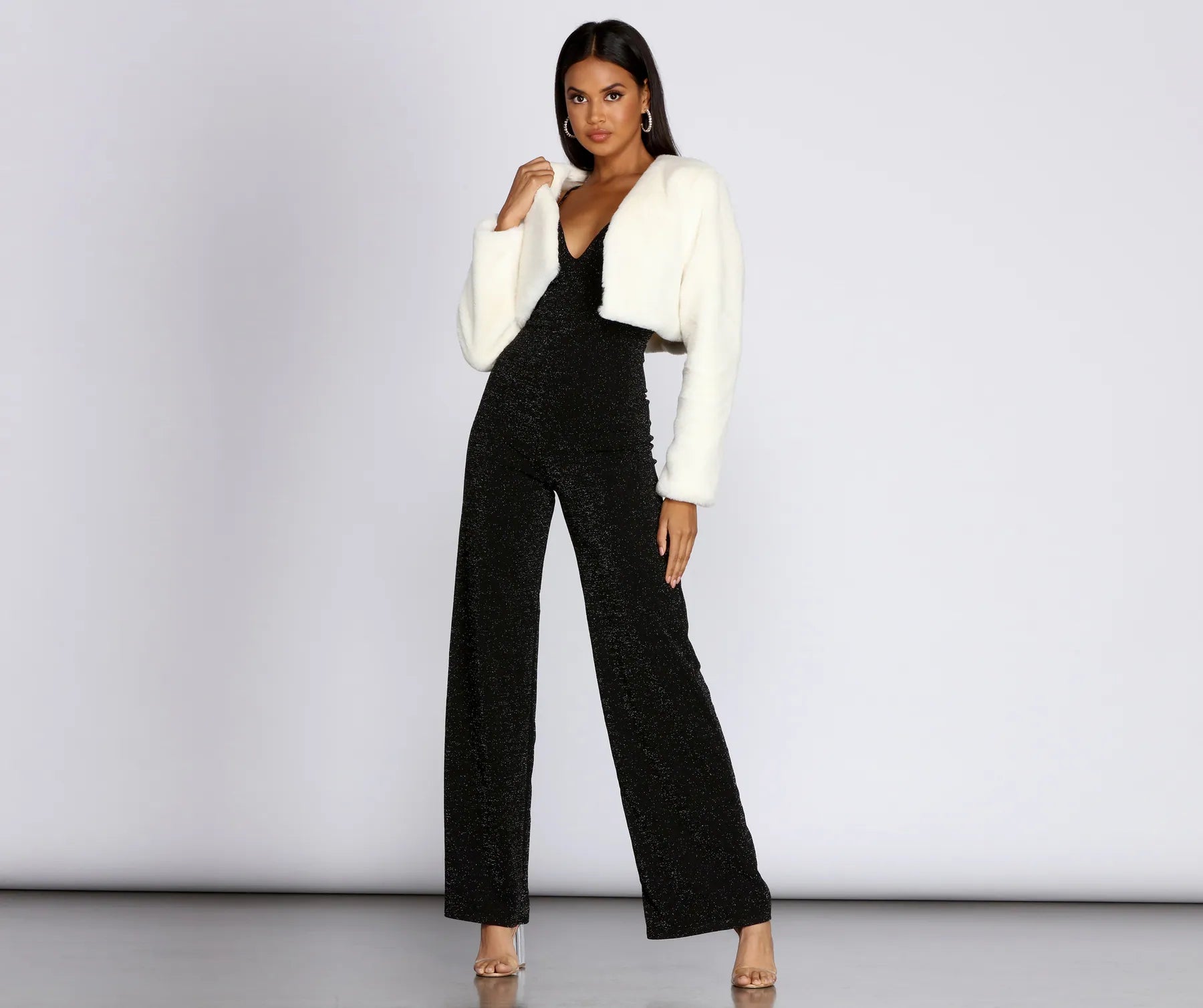 Faux Fur Crop Jacket - Image 3