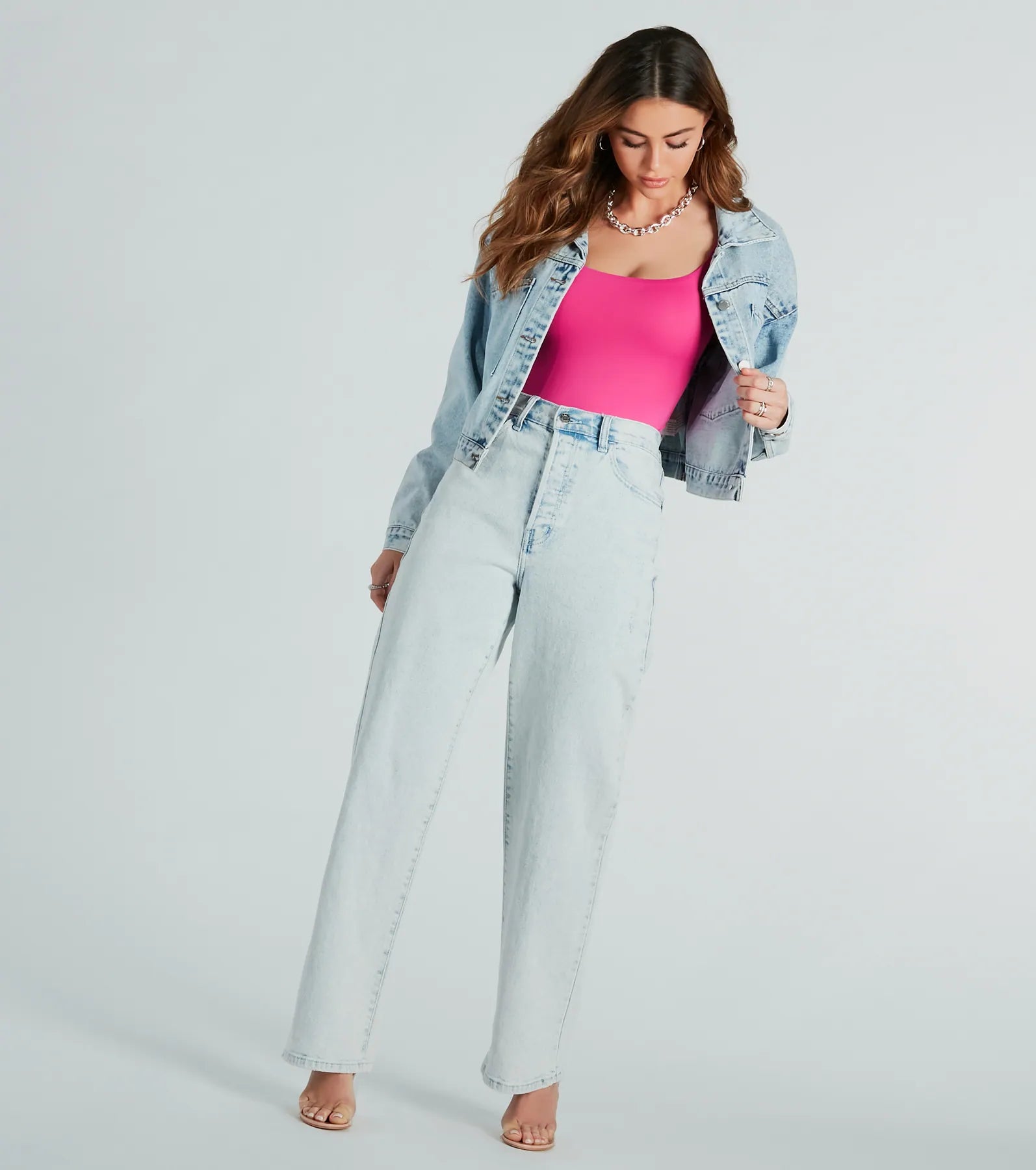 Don't Waist Time Crop Denim Jacket - Image 4