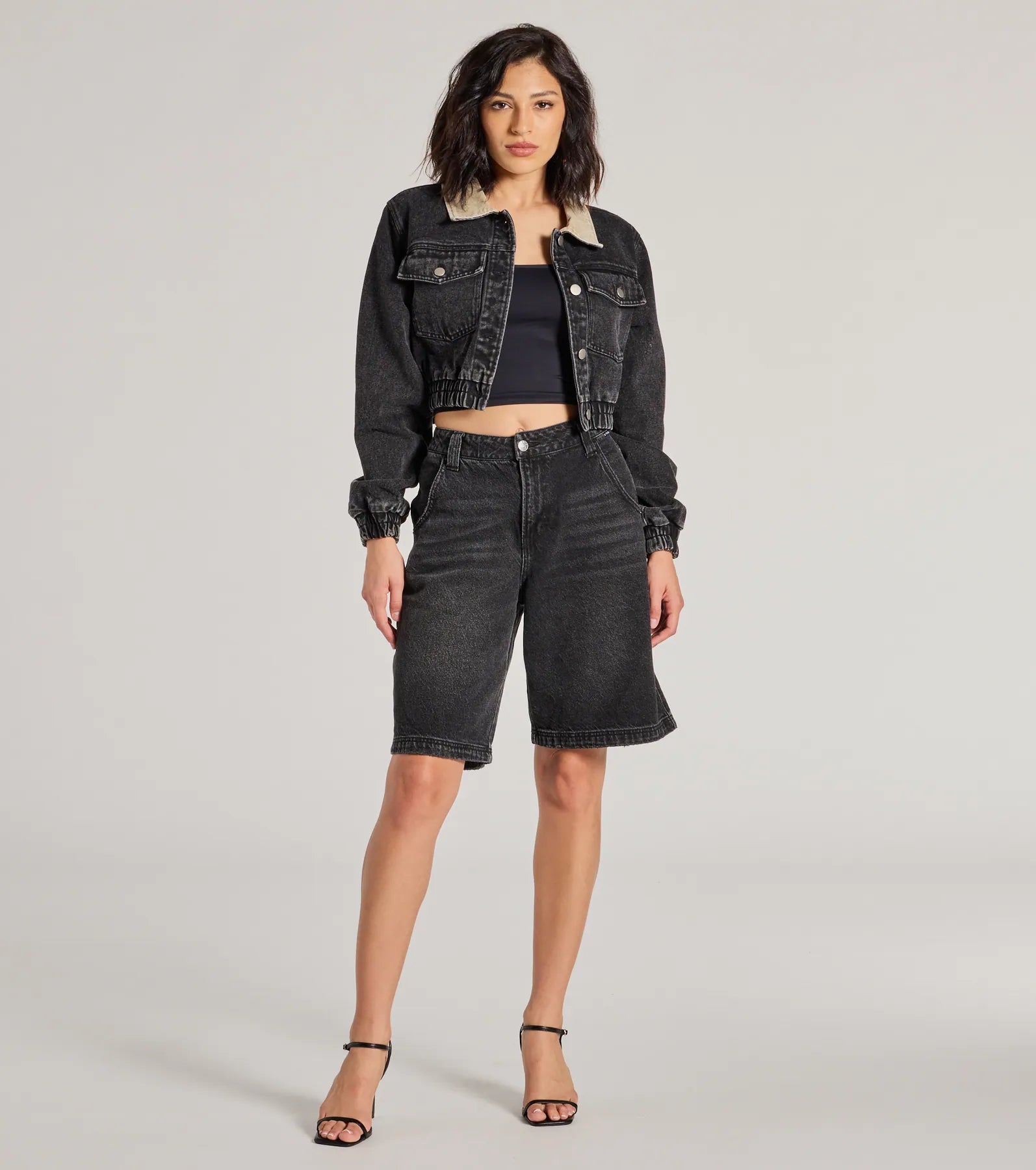 Cool Girl Aesthetic Denim Trucker Jacket - Image 3