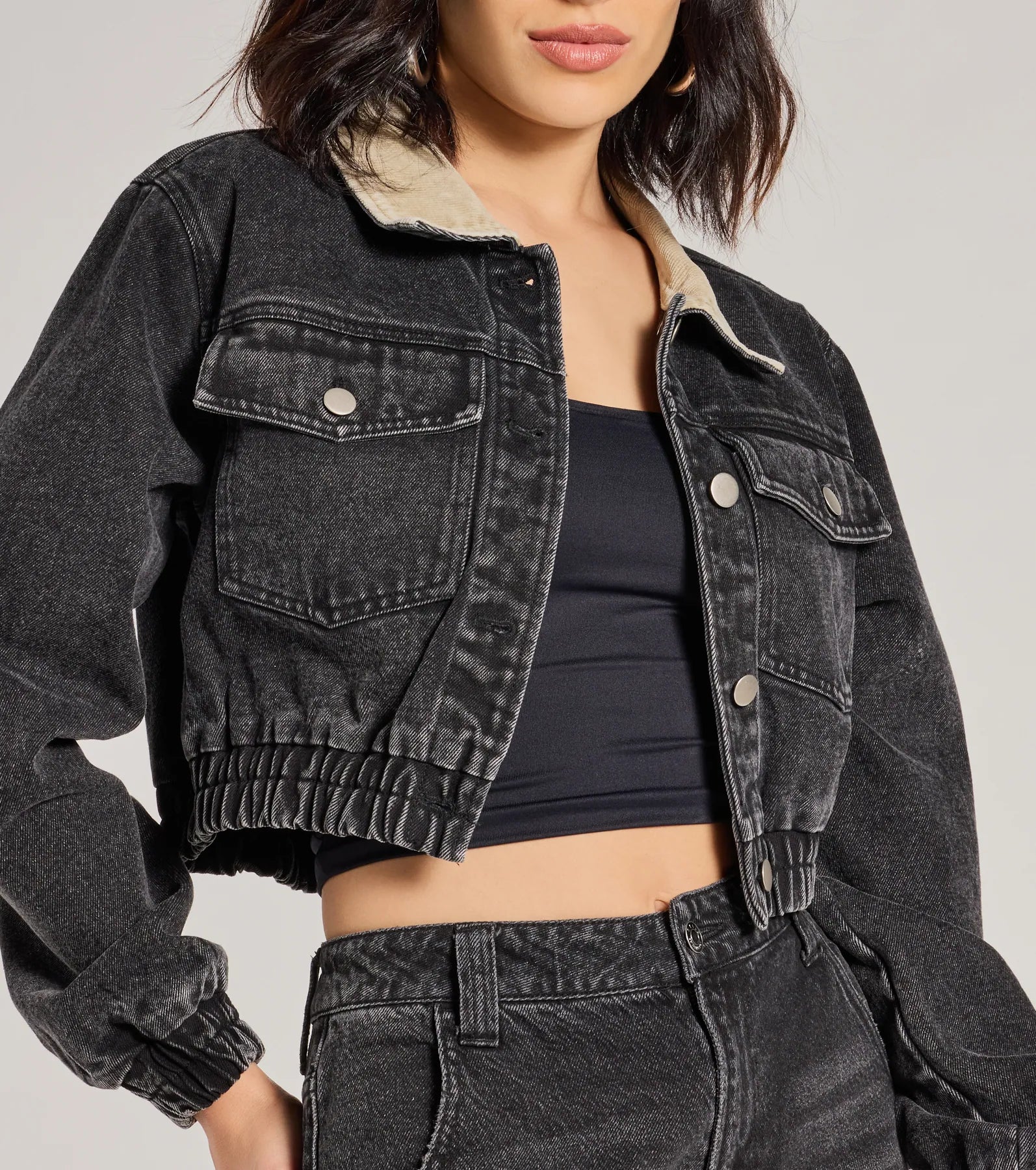 Cool Girl Aesthetic Denim Trucker Jacket - Image 4