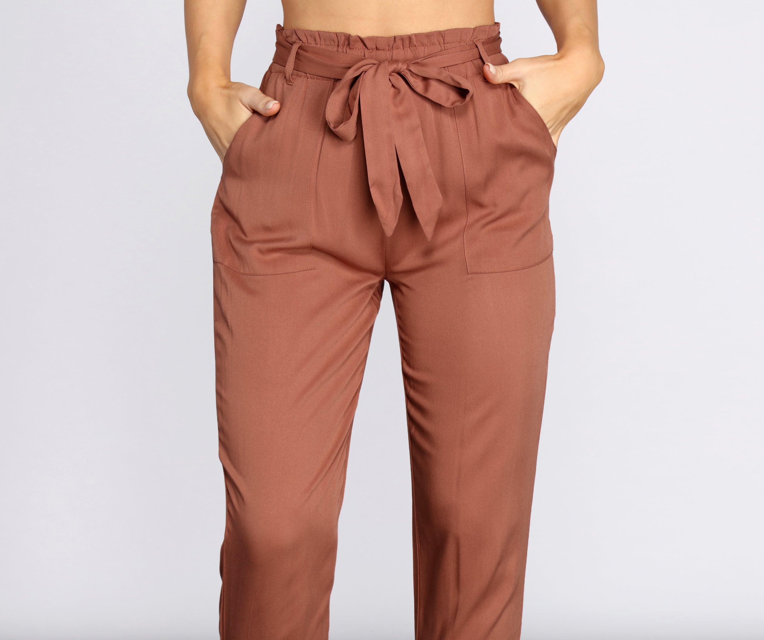 Tied and Tapered Paperbag Pants - Image 9