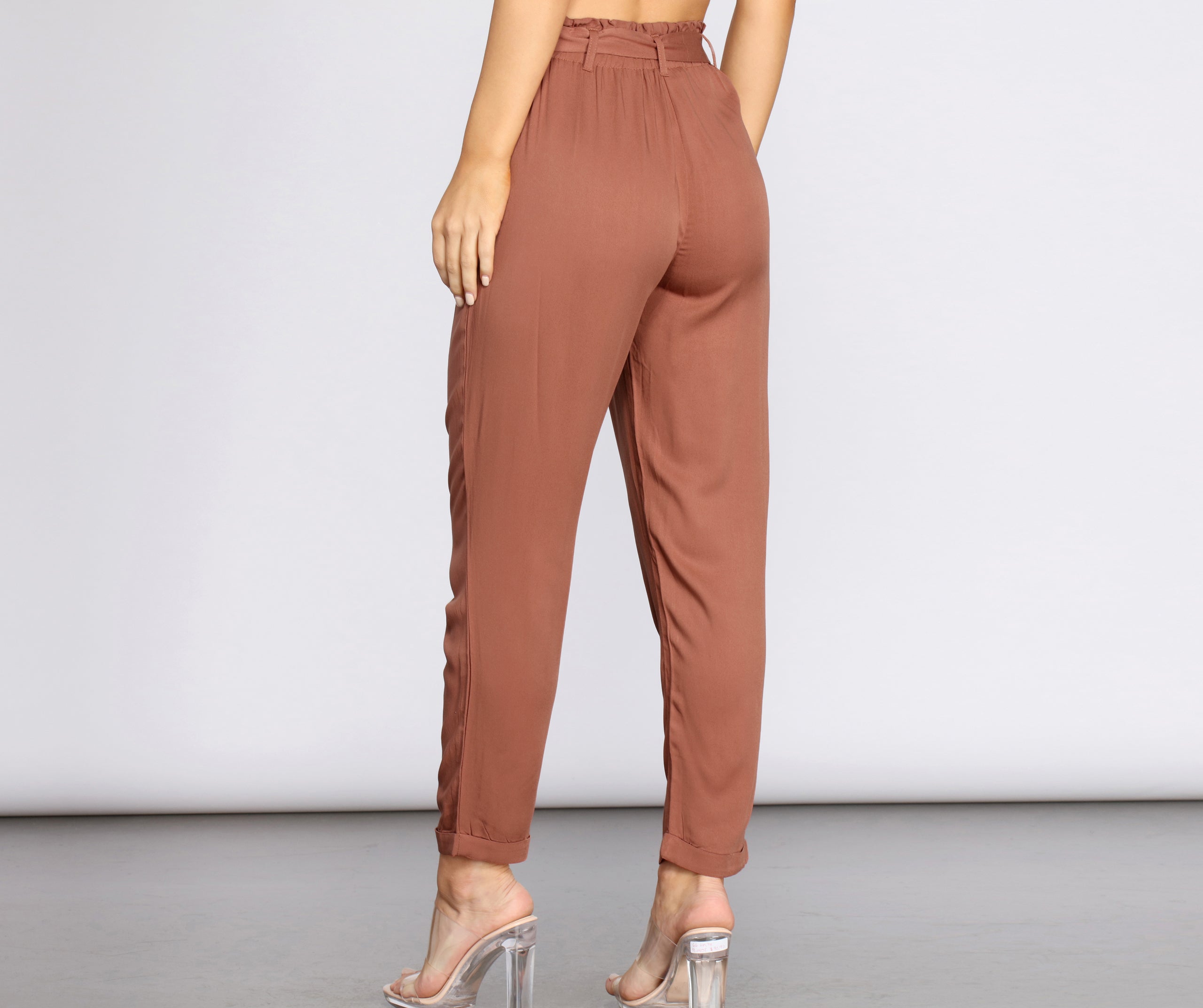 Tied and Tapered Paperbag Pants - Image 10