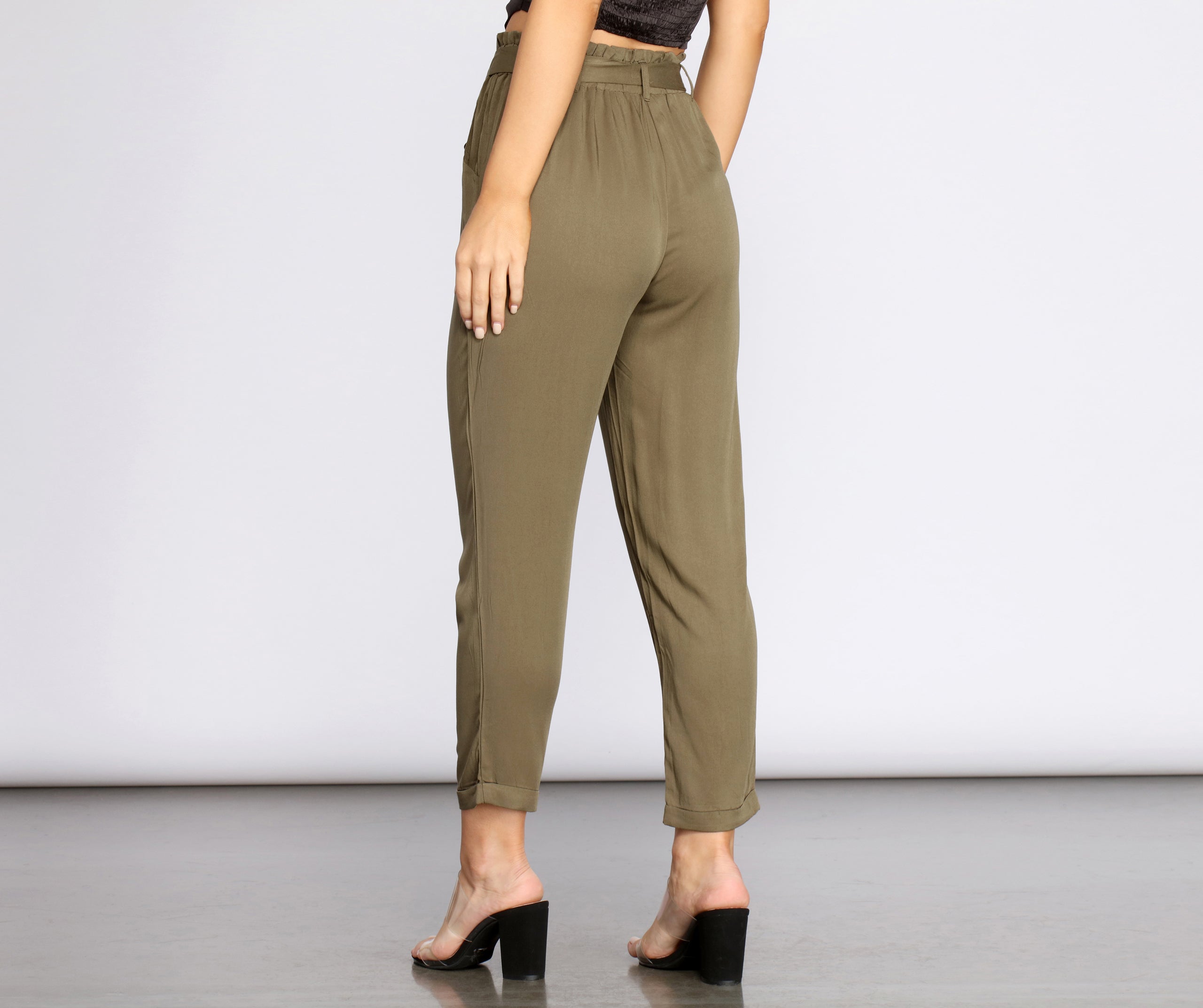 Tied and Tapered Paperbag Pants - Image 6