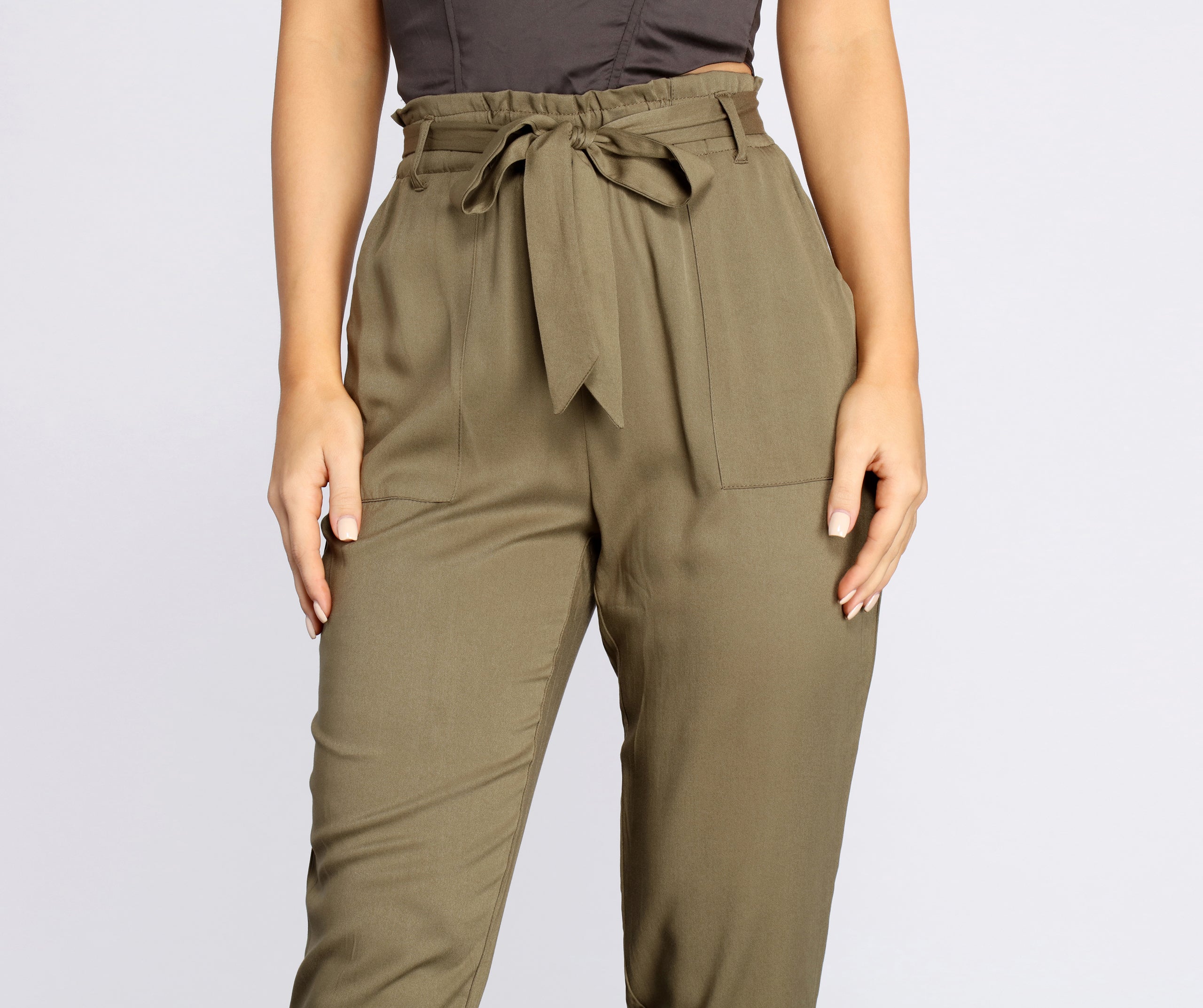 Tied and Tapered Paperbag Pants - Image 7