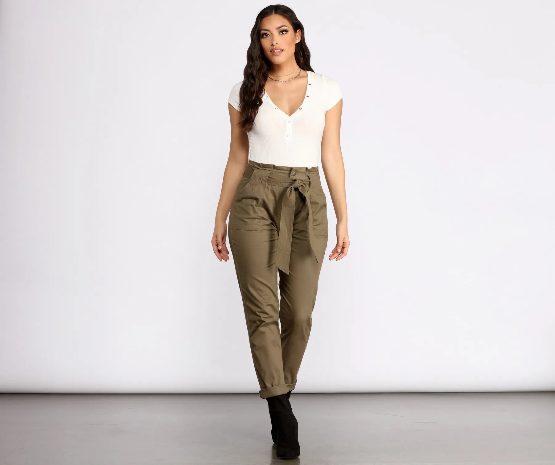 Belted and Chic Paperbag Pants - Image 12