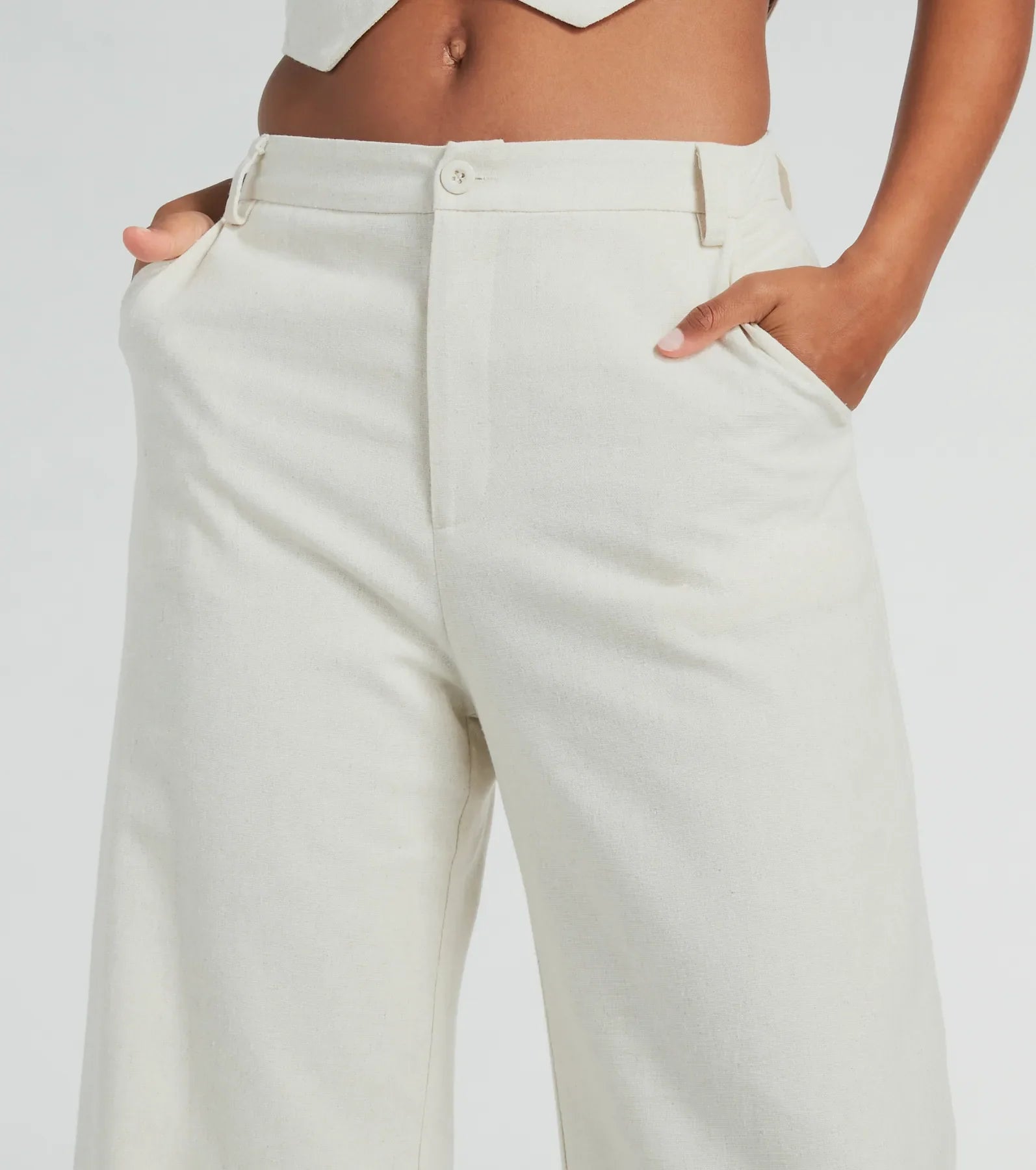Cutest Babe Wide Leg Linen Trouser Pants - Image 4