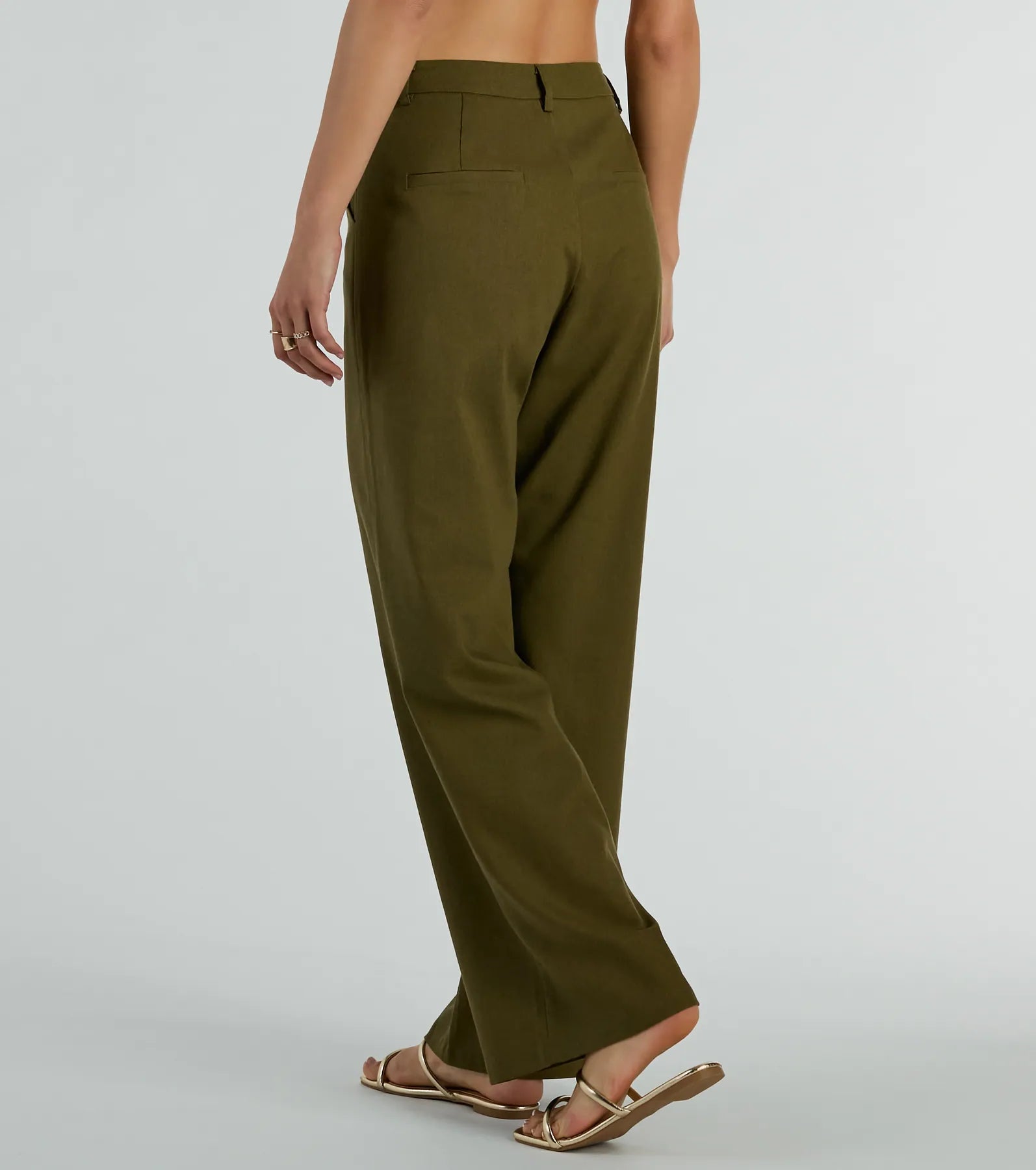 Cutest Babe Wide Leg Linen Trouser Pants - Image 8
