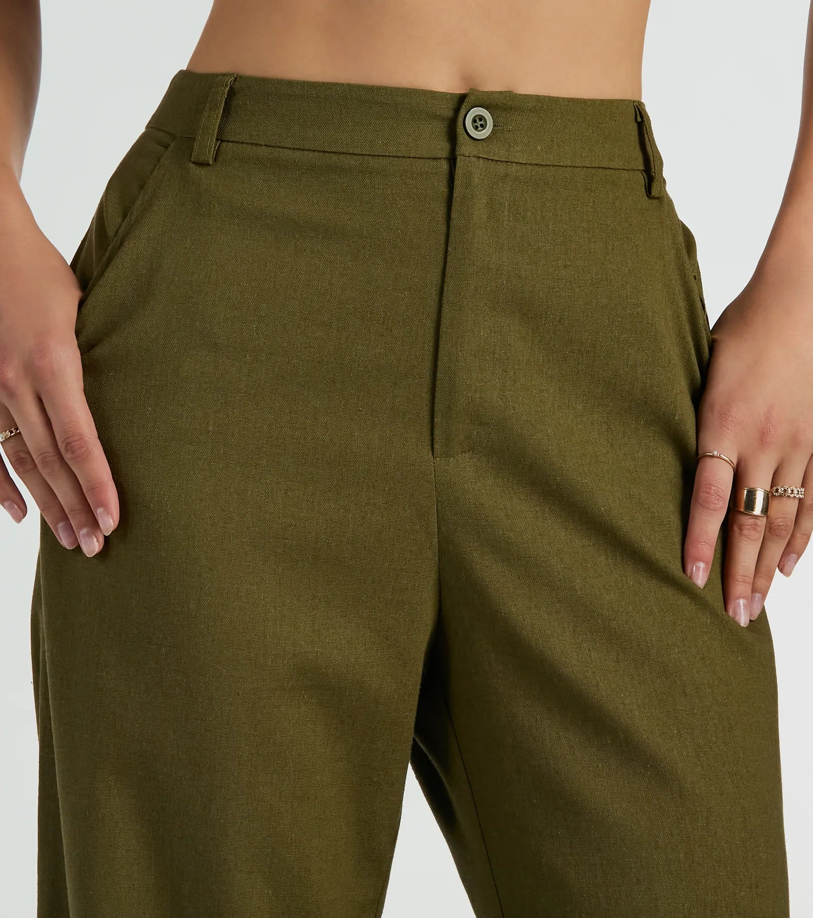 Cutest Babe Wide Leg Linen Trouser Pants - Image 9