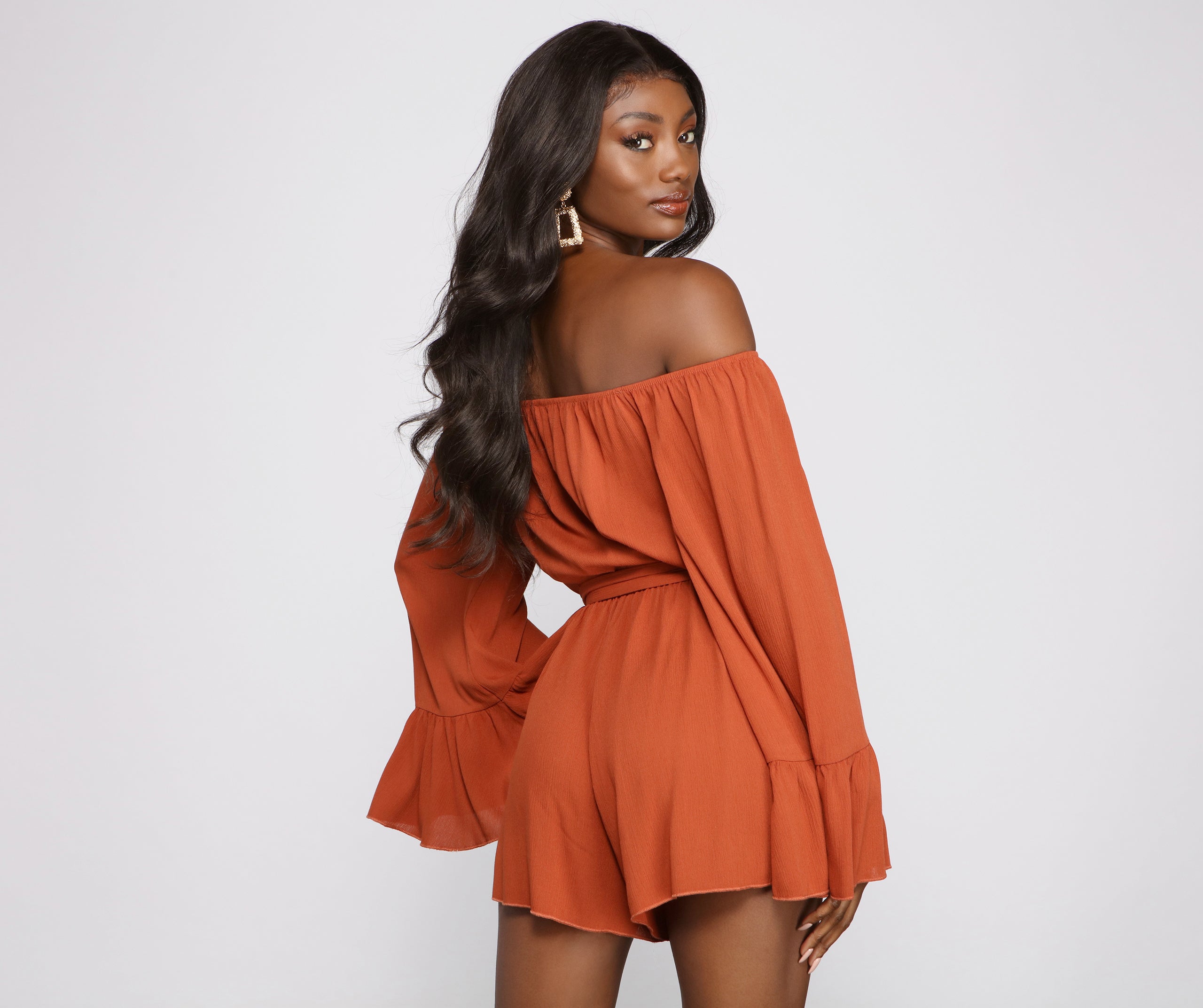 Boho Babe Flowy Tie-Front Romper - Image 2
