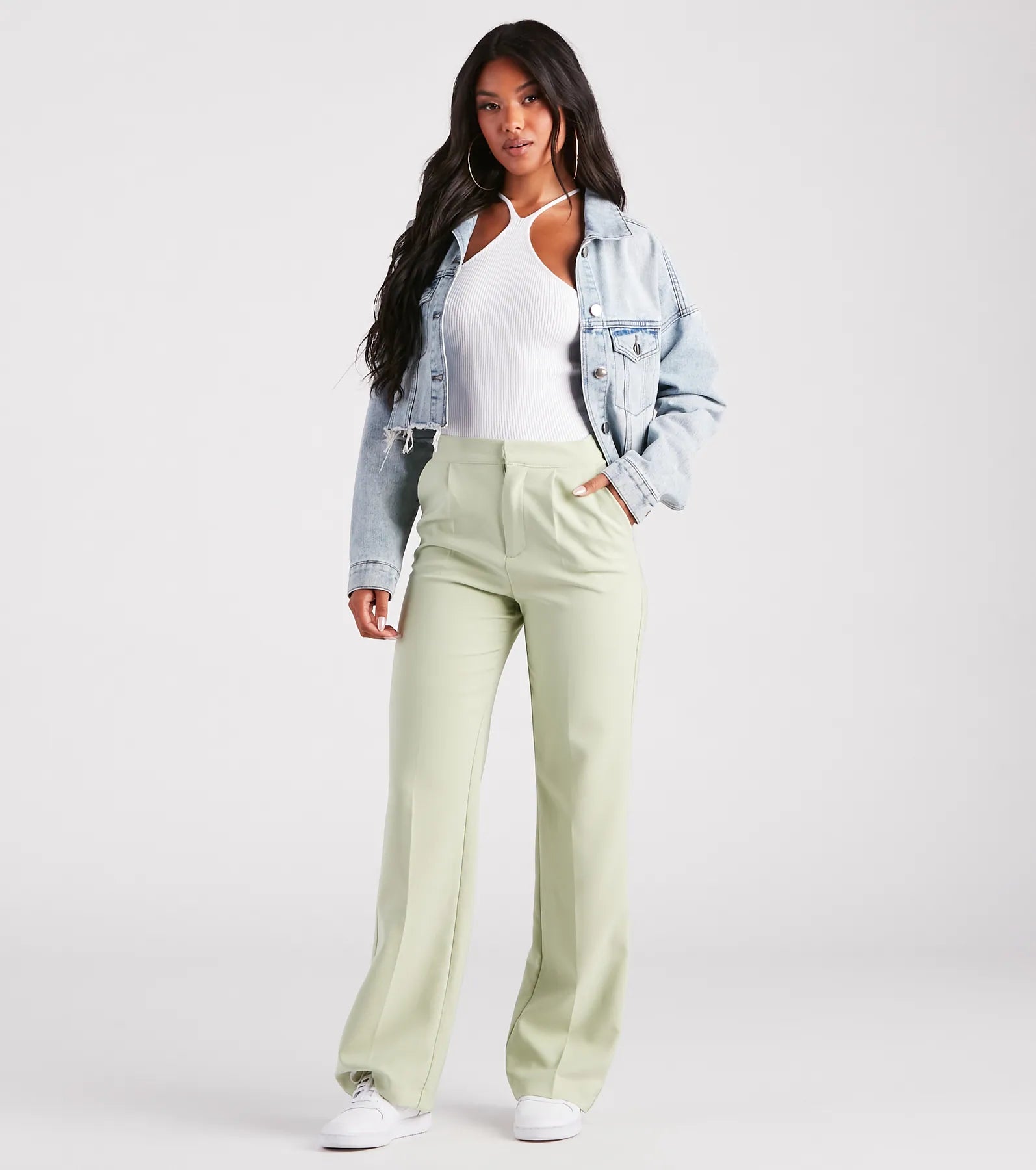 Chic Confidence Straight-Leg Trouser Pants - Image 6