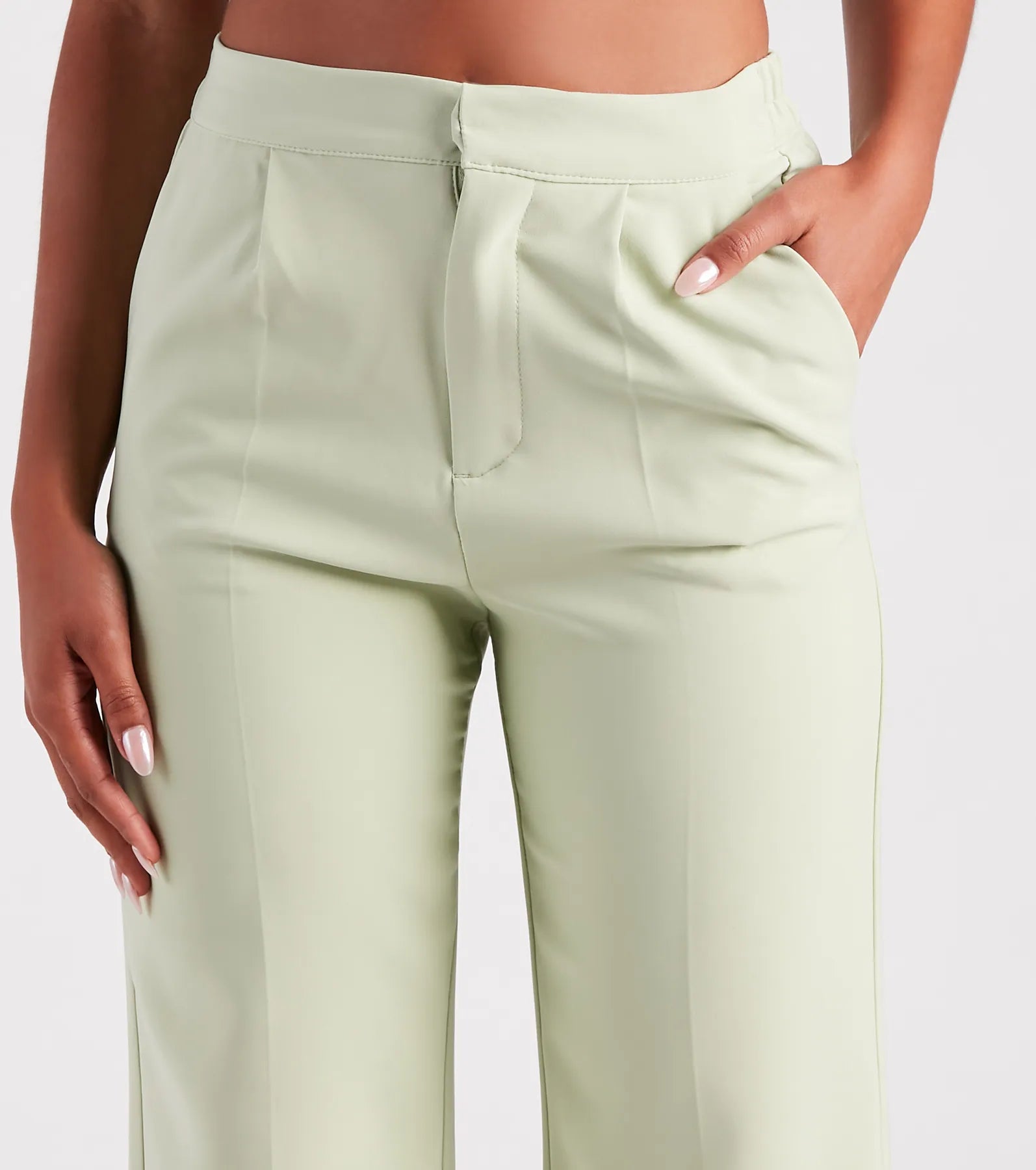 Chic Confidence Straight-Leg Trouser Pants - Image 8