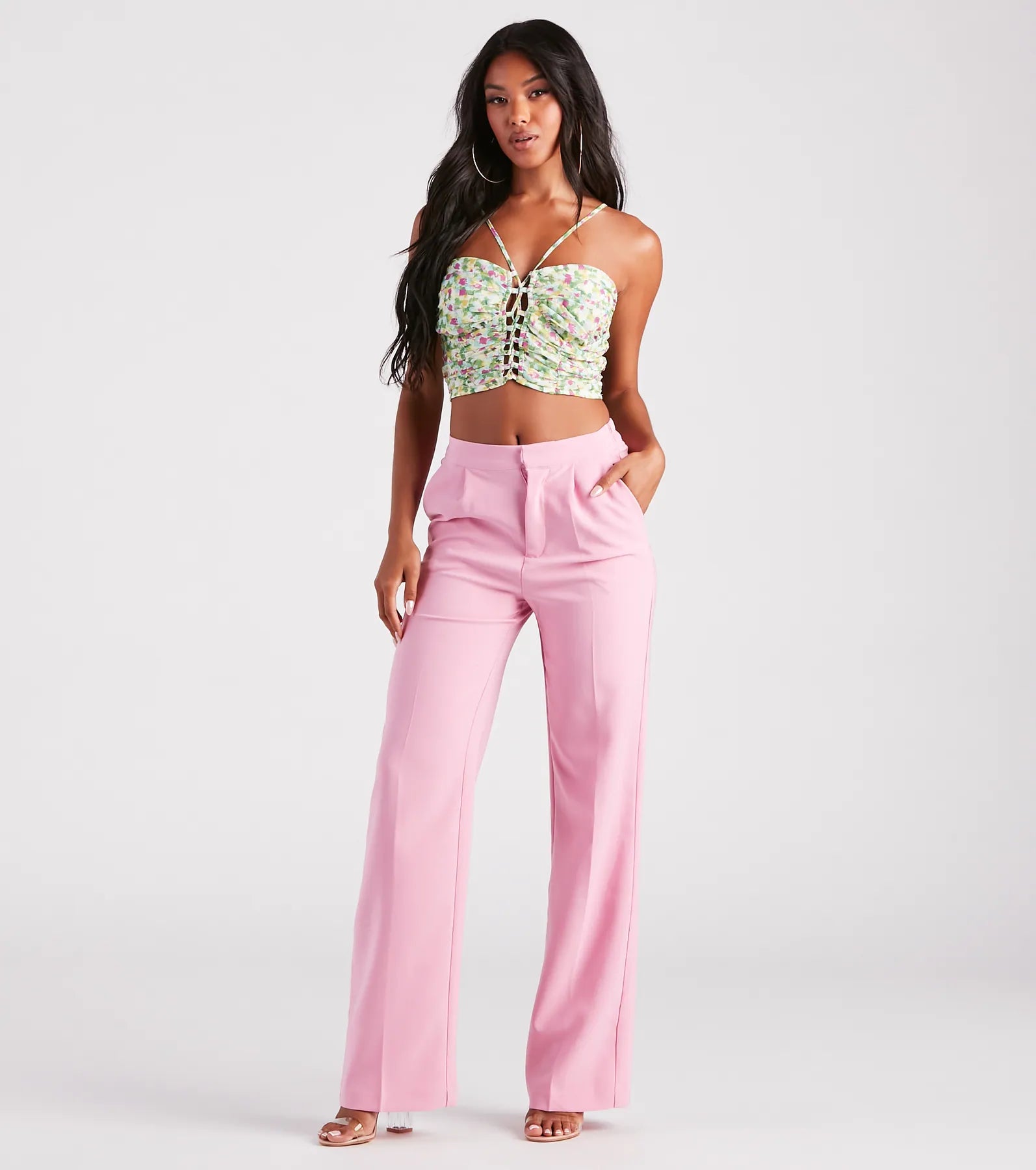 Chic Confidence Straight-Leg Trouser Pants - Image 2