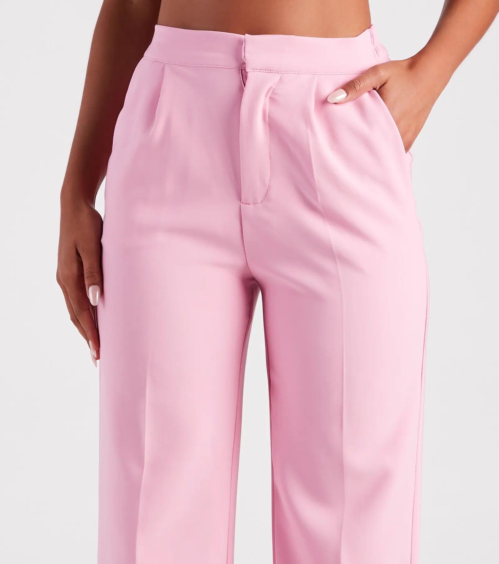 Chic Confidence Straight-Leg Trouser Pants - Image 4