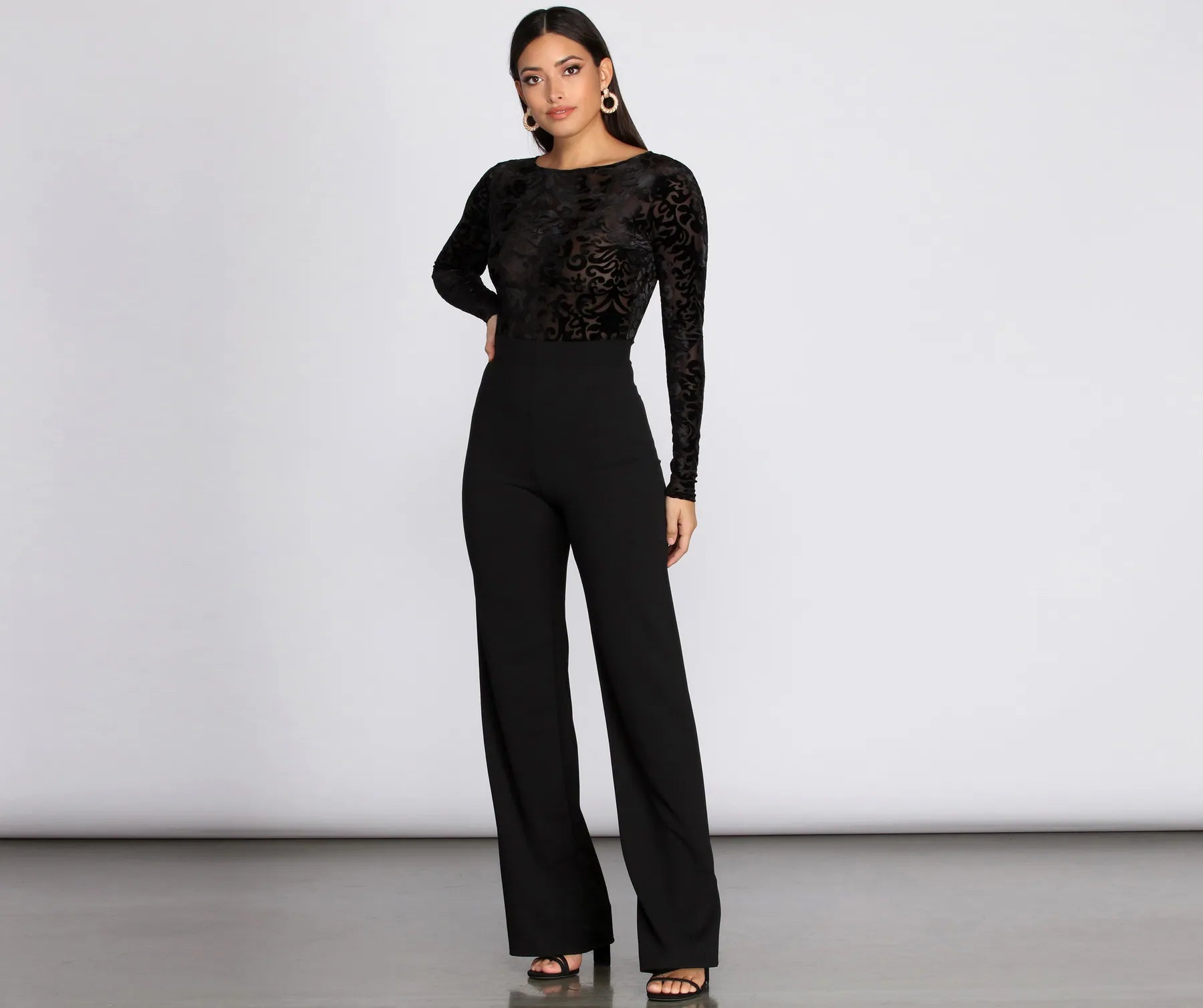 Mesh Burnout Jumpsuit - Image 3