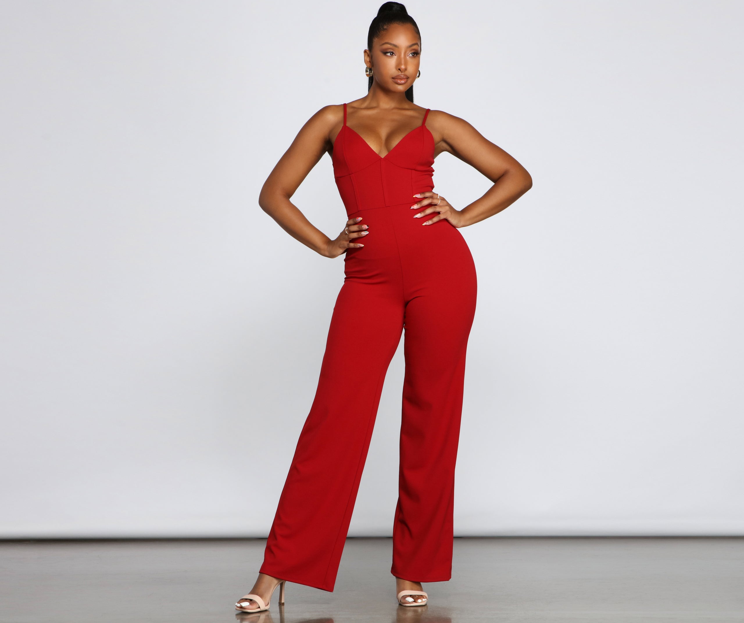 Made You Look Corset Detail Jumpsuit - Image 5