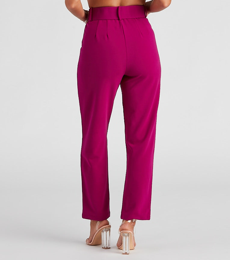 Perfectly Polished Belted Dress Pants - Image 7