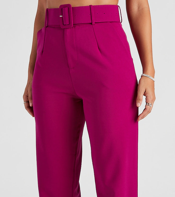 Perfectly Polished Belted Dress Pants - Image 8