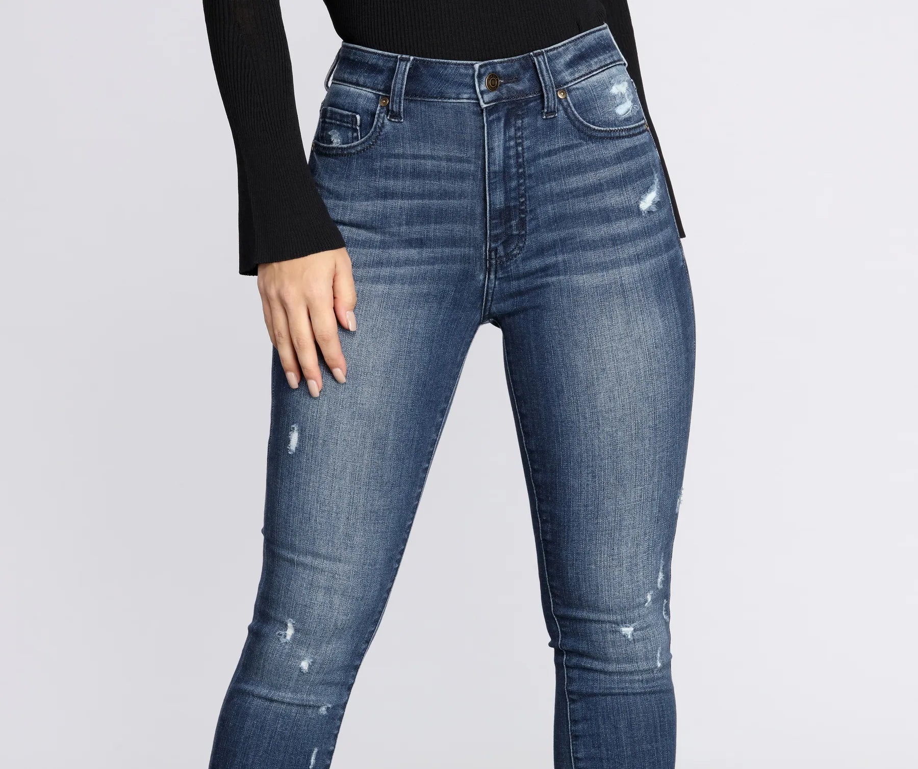 Bella High Rise Skinny Ankle Jeans - Image 3